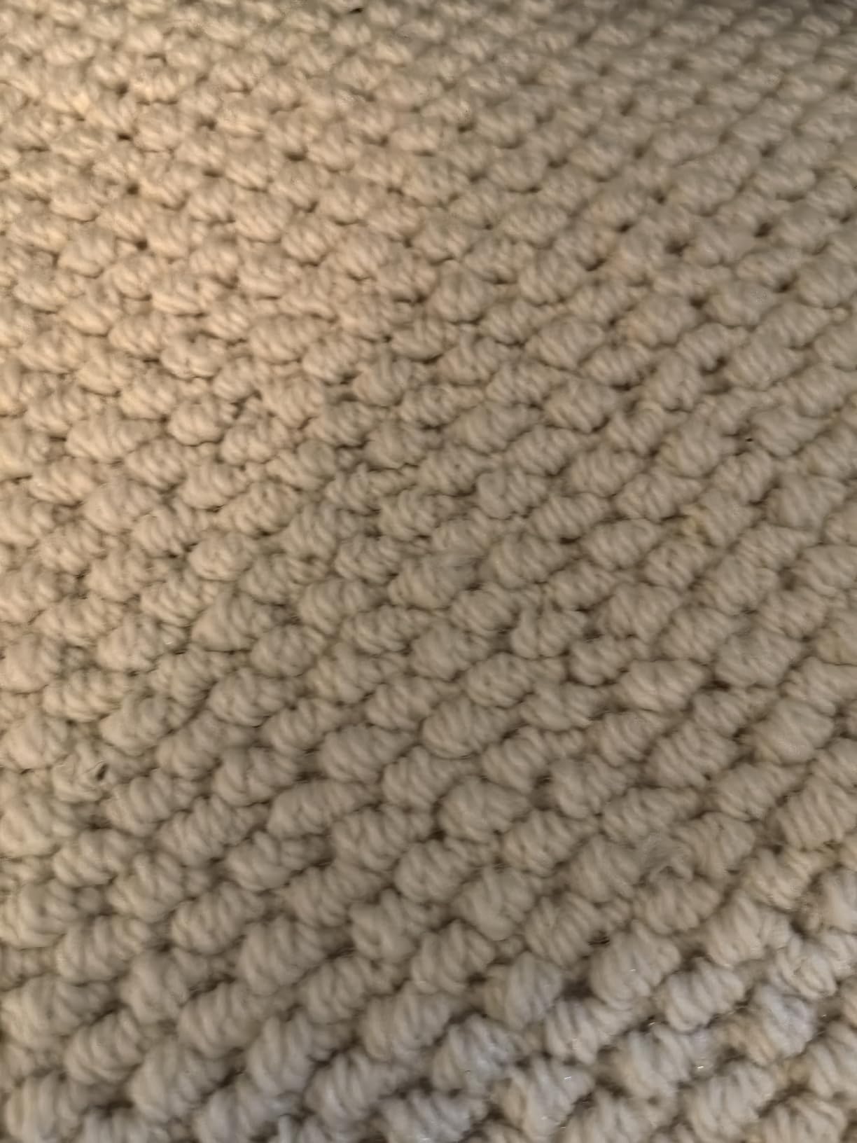 LIANLAM Handwoven Wool Rug 8x10, 80% Merino Wool + 20% Cotton, OEKO-TEX Washable Stain-Resistant Non-Slip Area Rug (Beige) customer photo 1