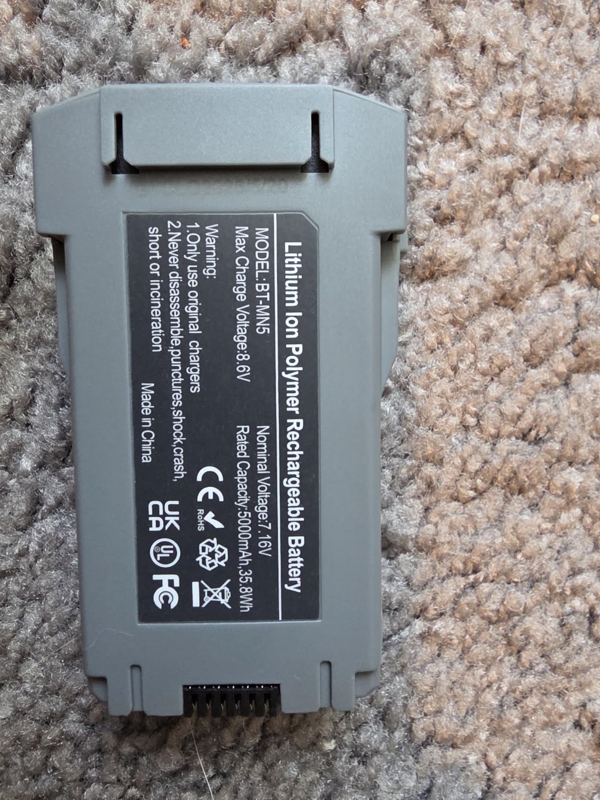 Mini 5 Pro Battery Plus for DJI 5000mAh-7.16V Intelligent Flight Battery Plus Max.52 Mins Extended Fly Time for DJI Drone BWXNN5-4680-7.16 Replacement customer photo 1