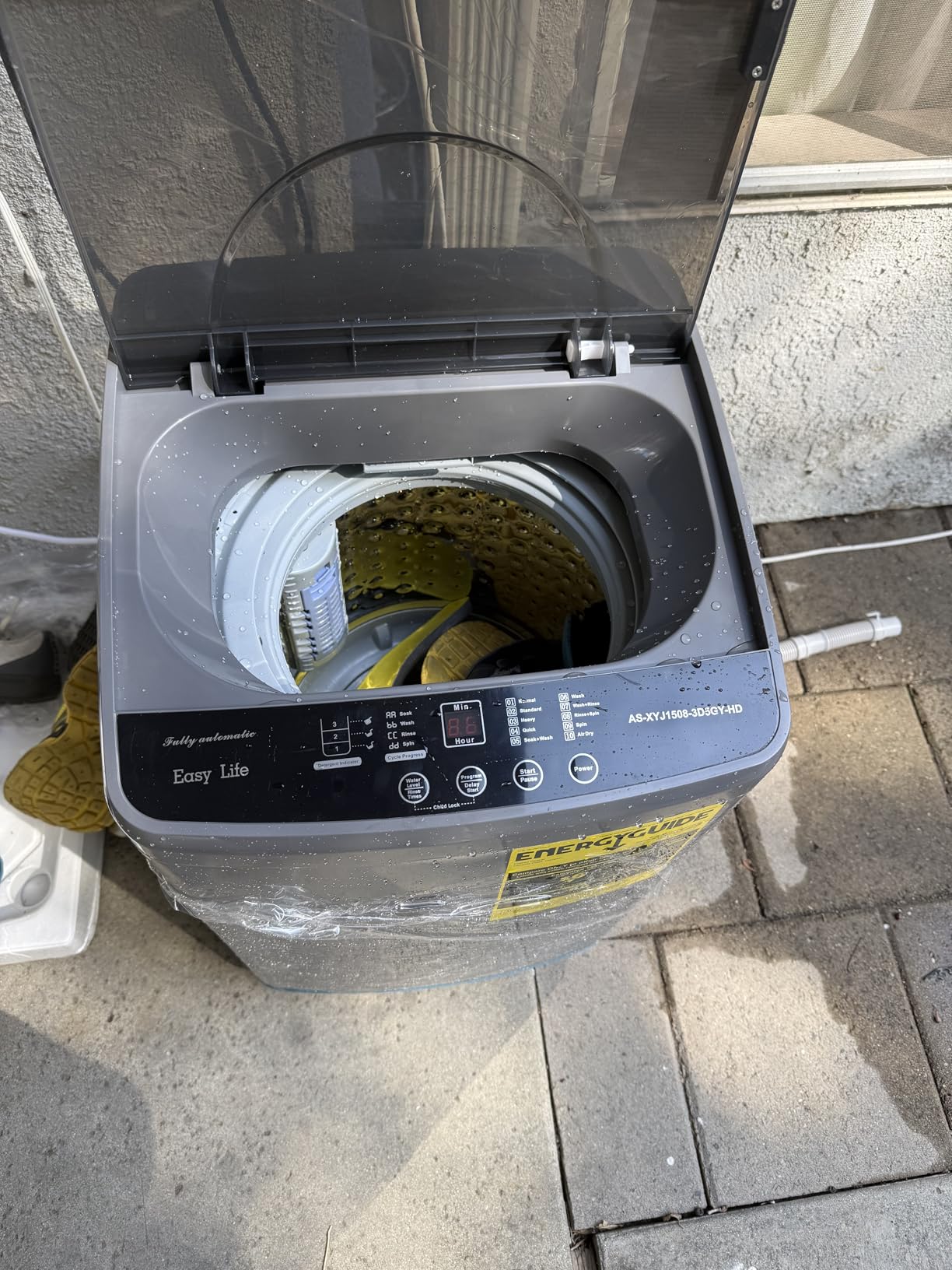OLIXIS 1.06 Cu.Ft. Portable Washing Machine, Full-Automatic Laundry Washer | Stainless Steel Drum, 10 Wash Cycles, Auto-Balance, LED Display, 7.7lbs for Home Apartment Dorm, White customer photo 1