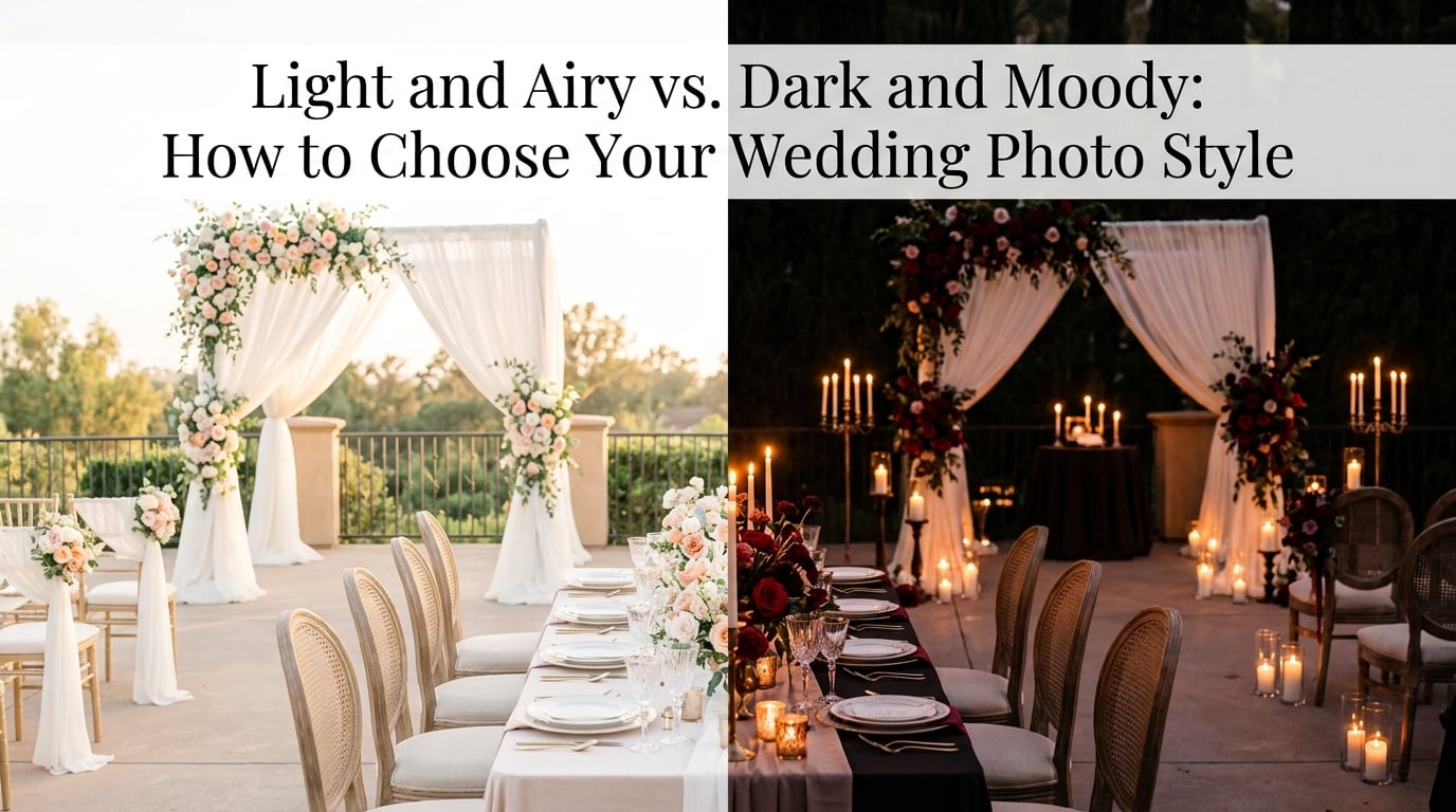 Light and Airy vs. Dark and Moody: How to Choose Your Wedding Photo Style