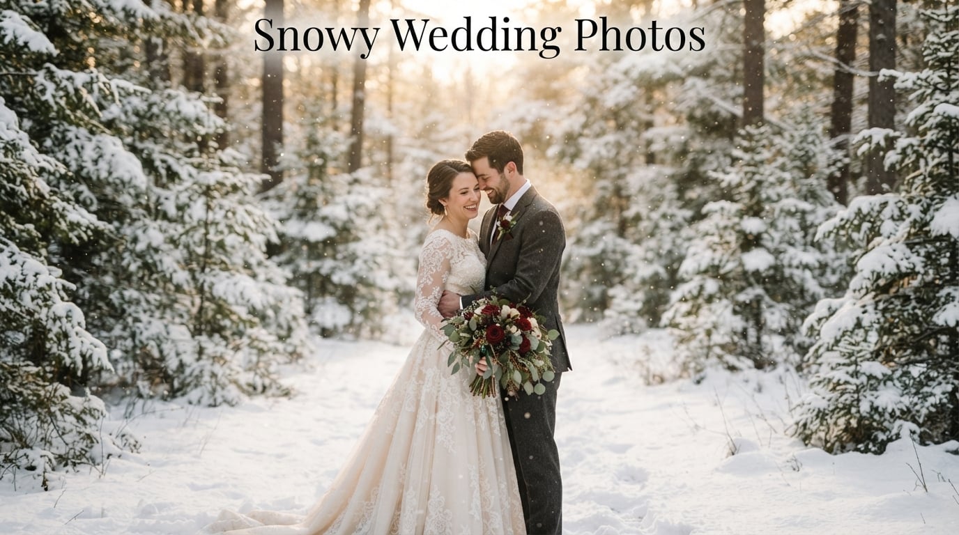 Snowy Wedding Photos