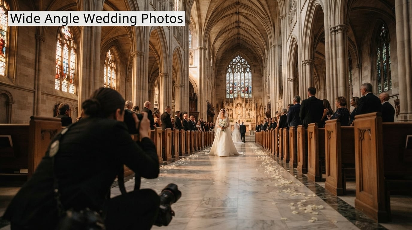 Wide Angle Wedding Photos