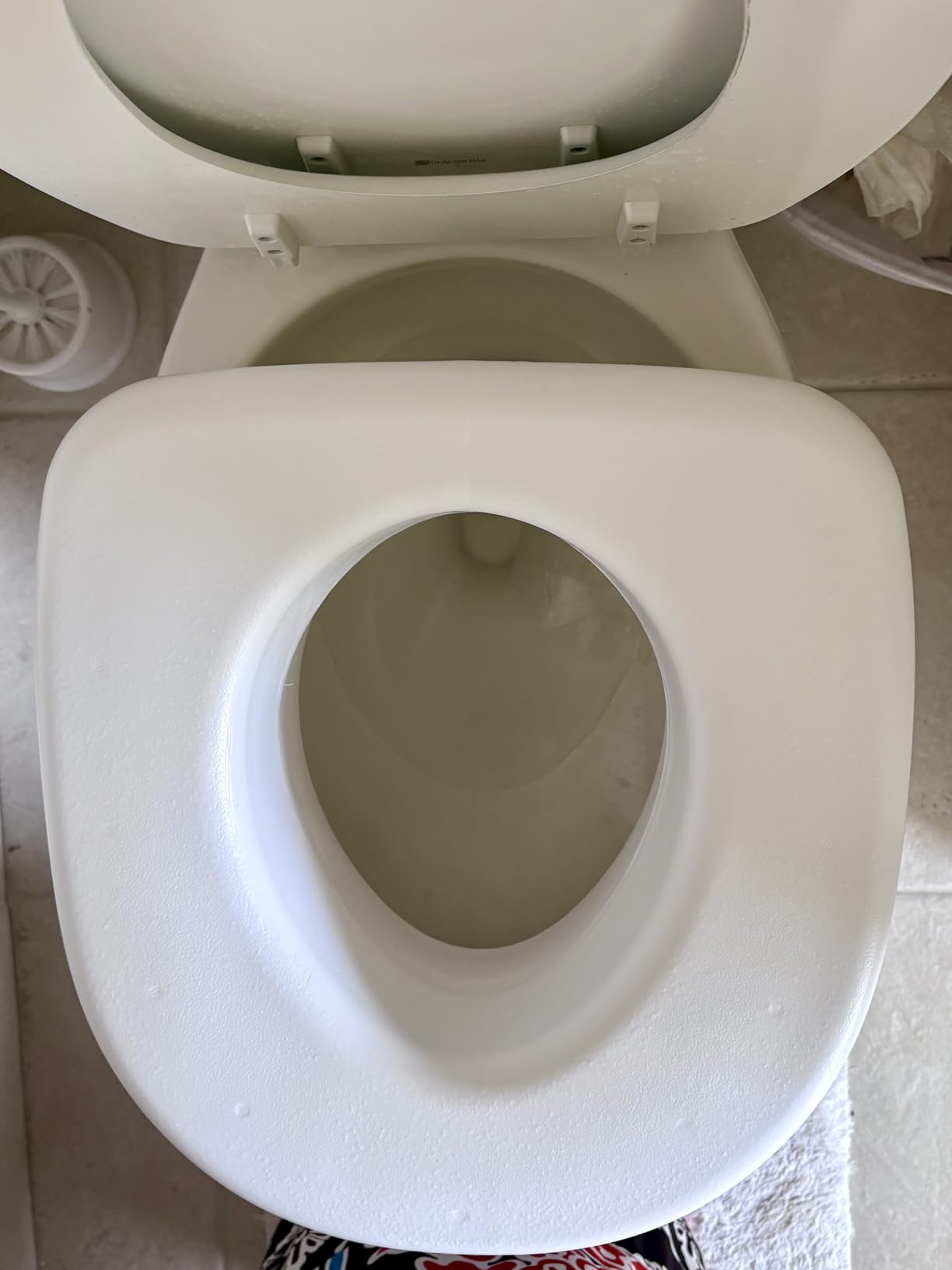 Carex Toilet Seat Riser, Adds 5 Inches of Height, Elevated and Raised Toilet Seat with 300 lbs Capacity, Standard Riser for Elderly and Handicap, Universal, Slip-Resistant, White customer photo 1