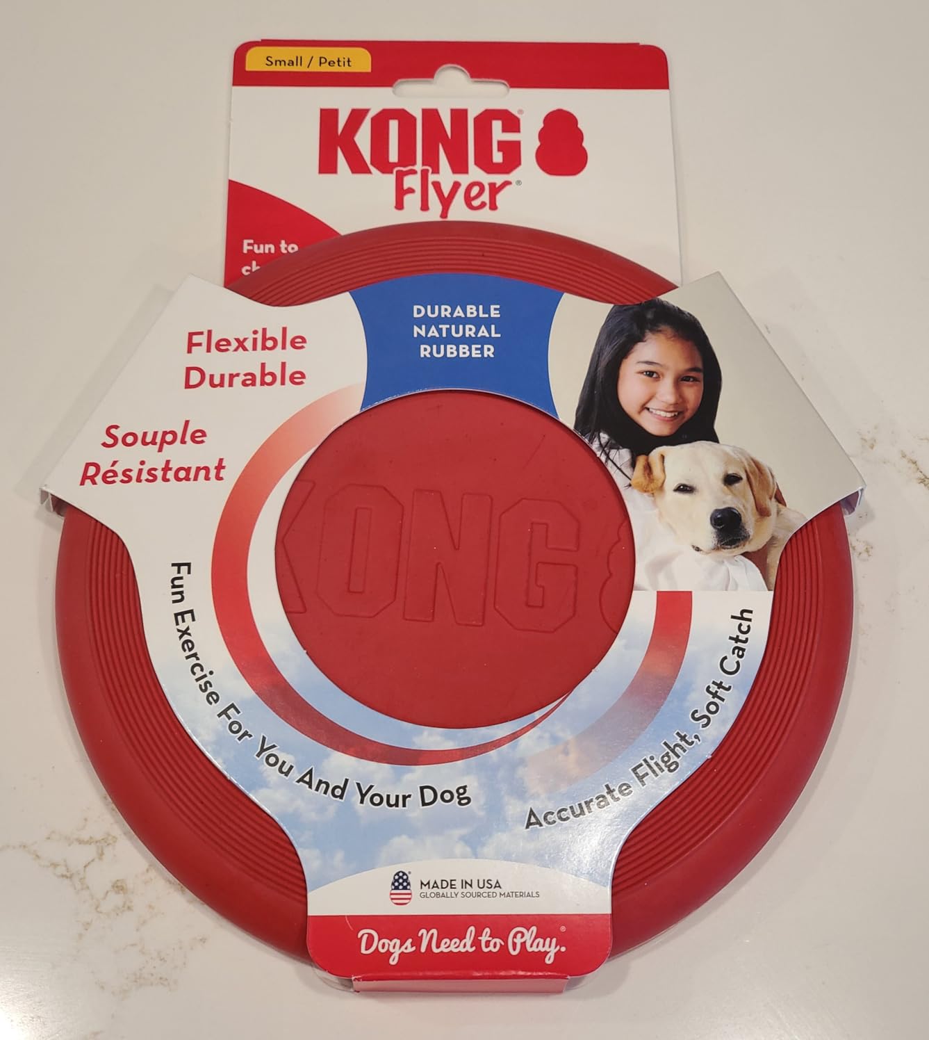 KONG Flyer, Natural Rubber Flying Disc Fetch Toy, for Medium/Large Dogs customer photo 1