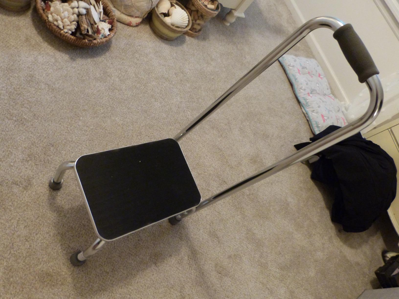 DMI Step Stool with Handle and Non Skid Rubber Platform, Lightweight and Sturdy Stool for Seniors, Adults and Children, Holds up to 300 Pounds with 9.5 Inch Step Up, 17.3