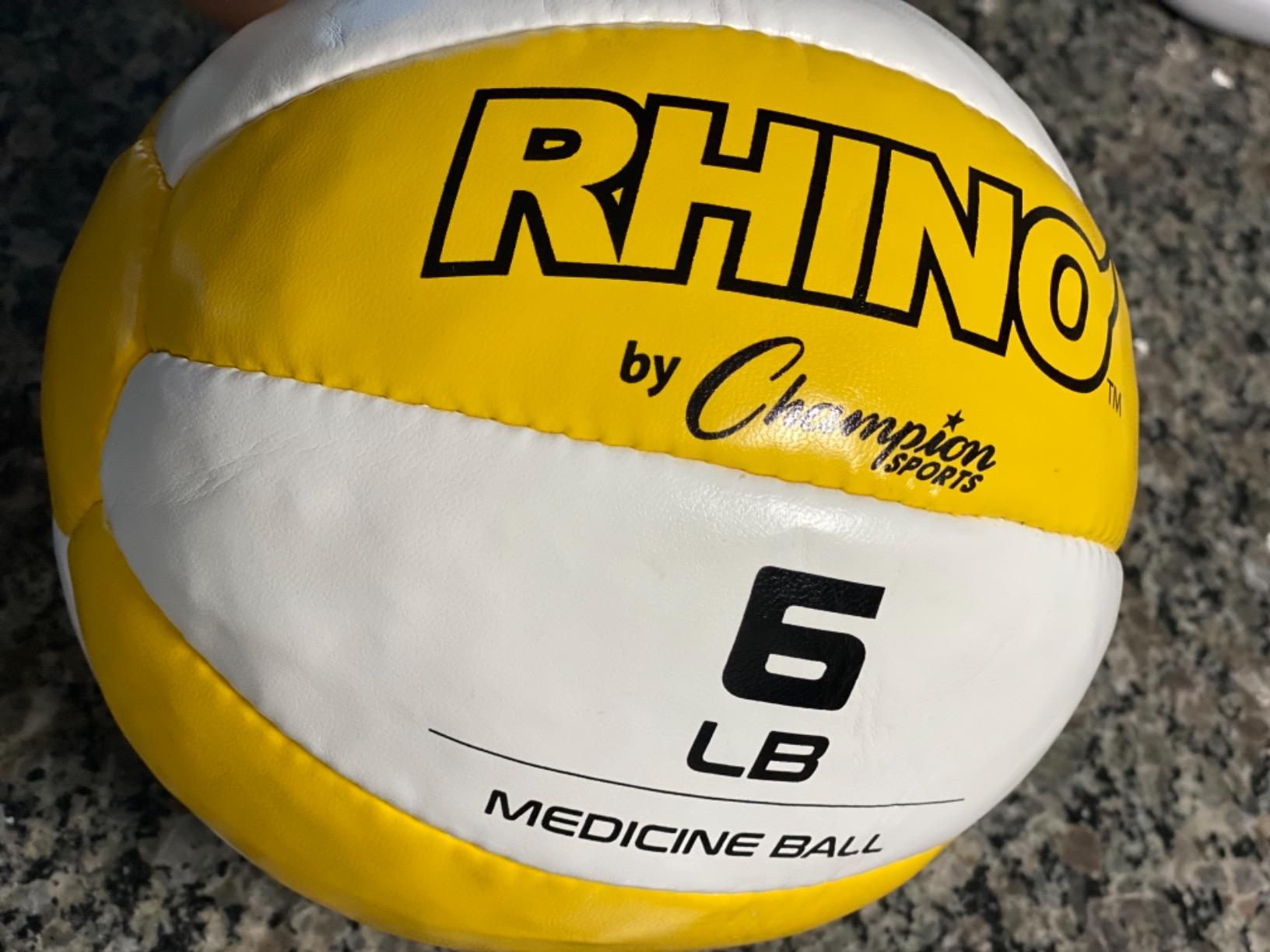 Champion Sports Leather Medicine Balls – Durable Weighted Balls for Strength, Core & Conditioning Training customer photo 2