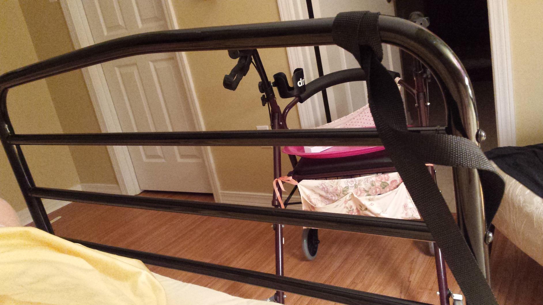 Stander 30 inch Safety Bed Rail, Folding Guardrail for Adults, Seniors, and Elderly, Bedside Stand Assist Bar, Fits King, Queen, Full, and Twin Beds, ASTM Safety Approved Bedrail customer photo 2