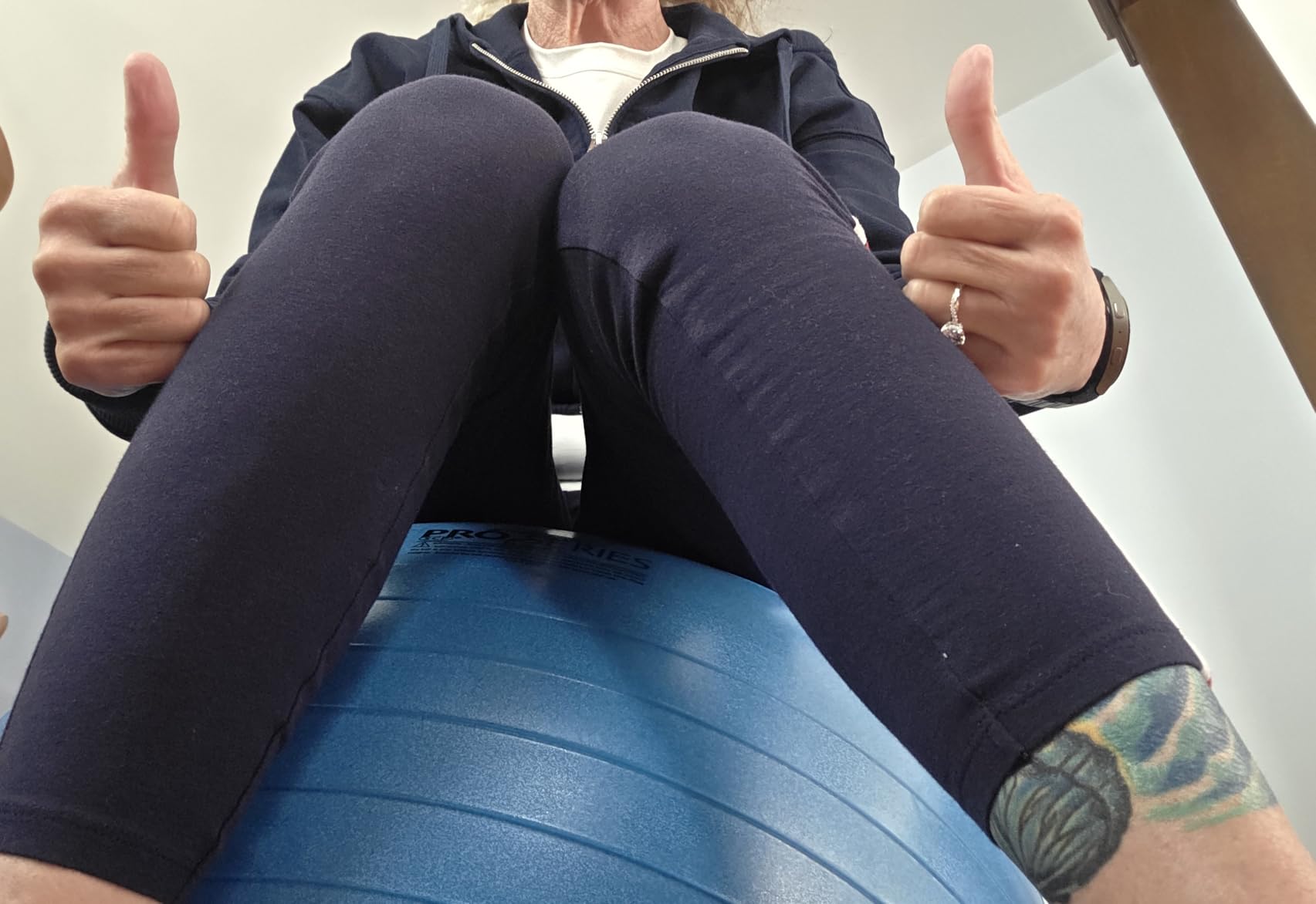 THERABAND Exercise and Stability Ball for Improved Posture, Balance, Core Fitness, Coordination and Rehab customer photo 1