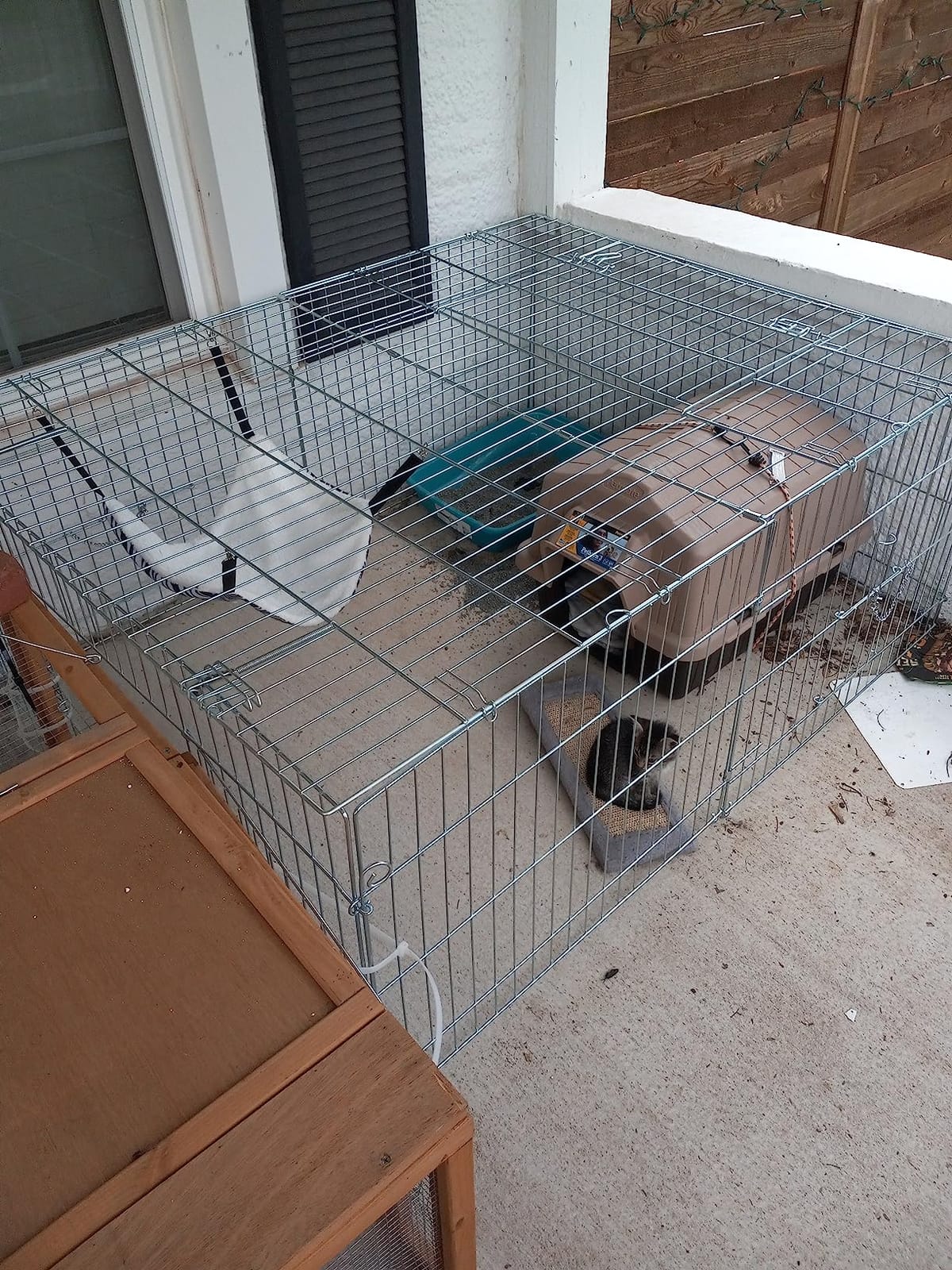 Trixie Rabbit Cage - 34 cu. ft., Outdoor Pen Extends Rabbit Hutch and Chicken Coops, Ideal for Small Animals, Bunny, Guinea Pigs, Chickens customer photo 1