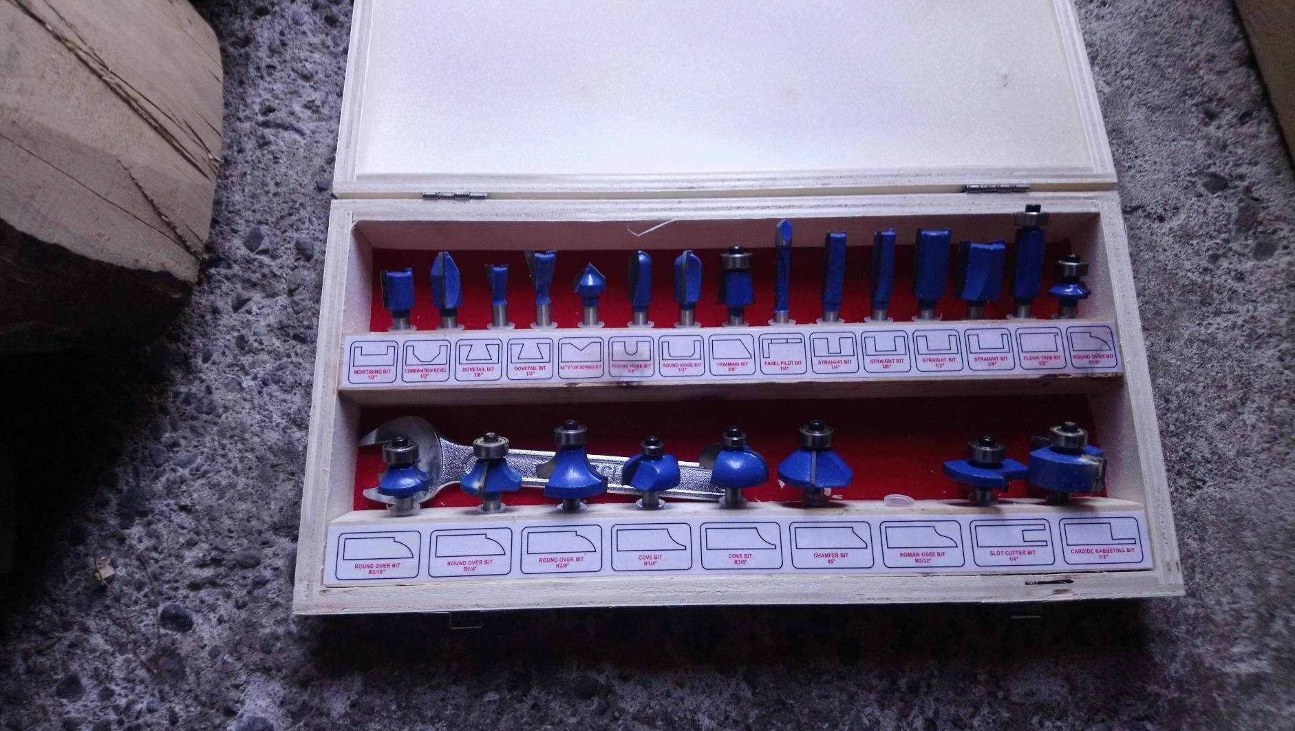 24-Piece Router Bit Set - Wood Routers Kit with 0.25-Inch Shank and Wooden Storage Case - Woodworking Tools for Home Improvements and DIY by Stalwart customer photo 2