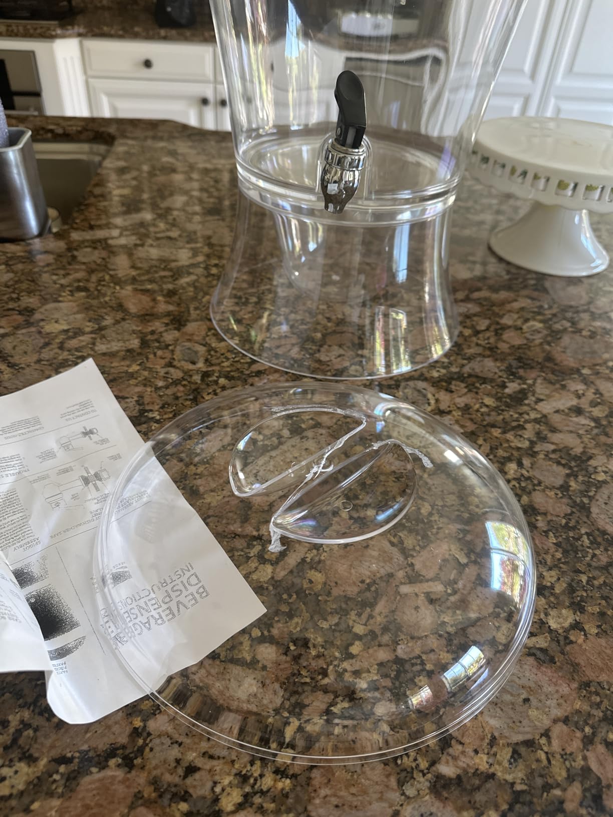 Creativeware 3-Gallon Beverage Dispenser- Poly Prop Beverage Dispenser, Clear customer photo 2