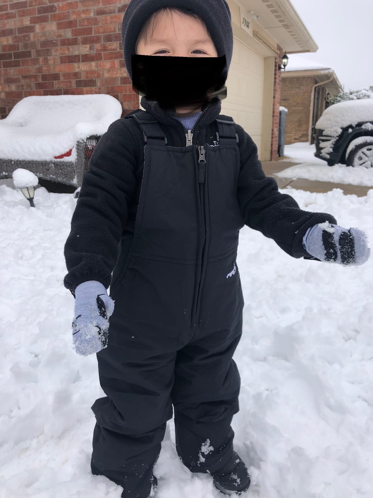 Arctix Infant/Toddler Chest High Snow Bib Overalls, Black, 4T customer photo 2