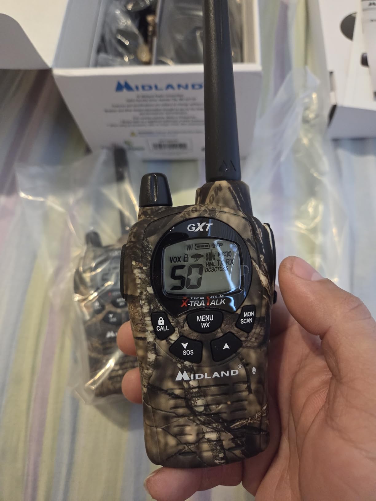 Midland GXT1050VP4 GMRS JIS4 Two-Way Radio, Camo, 2 Pack customer photo 1