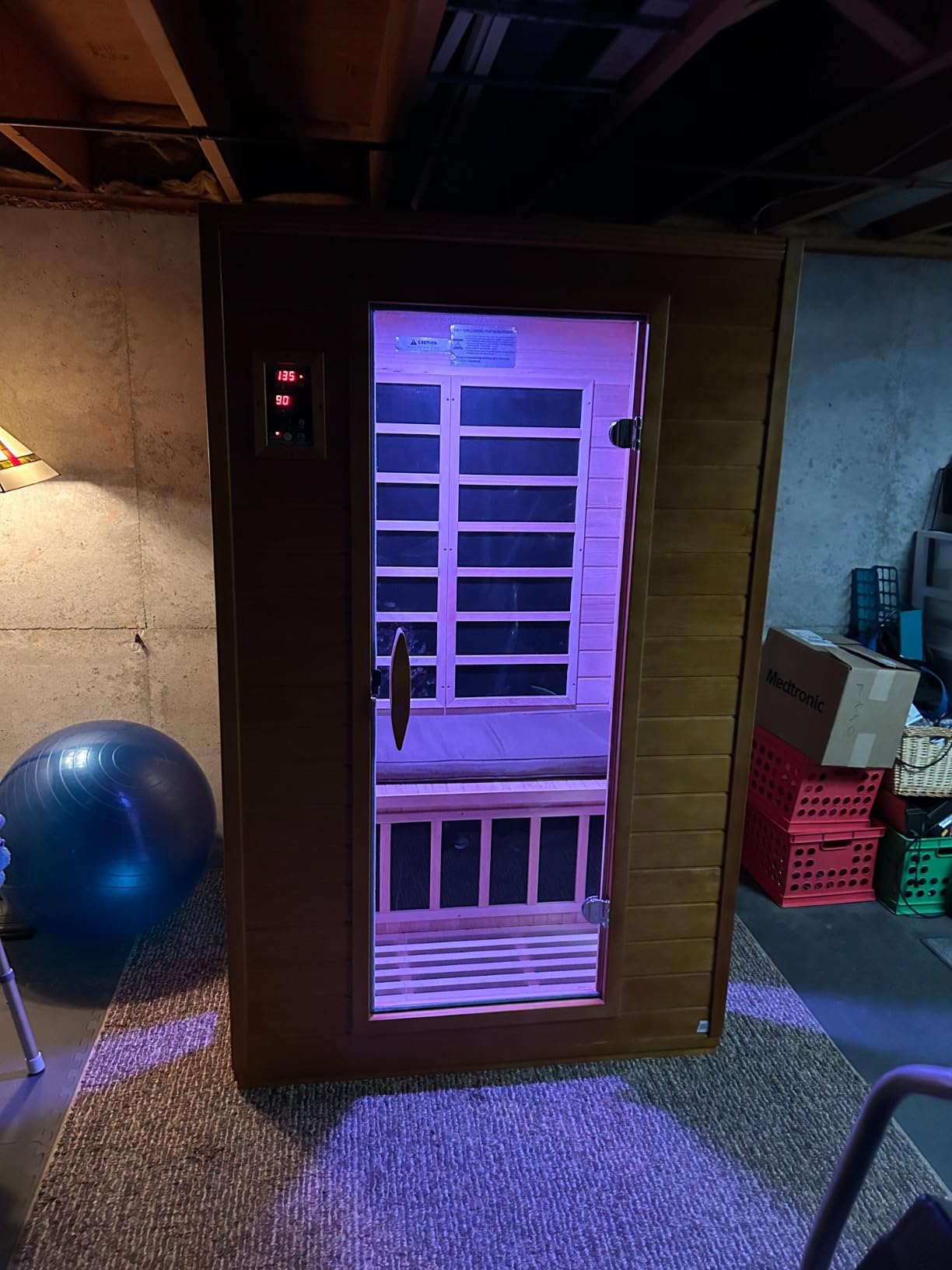 Dynamic Saunas Andora 2-Person Infrared Sauna with Red Light Therapy. customer photo 1