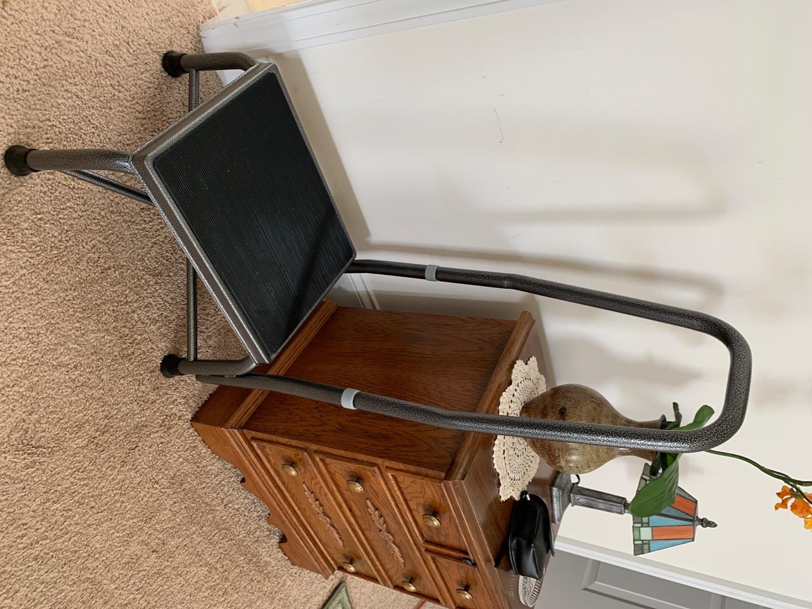 Drive Medical Bariatric Heavy-Duty Step Stool with Handrail, Silver Vein customer photo 2
