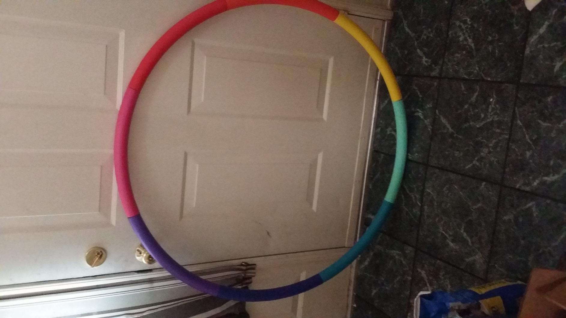 Weighted Hula Hoop, Trim Hoop 3lb, 4lb Large, Rainbow, Lose Belly Fat customer photo 1