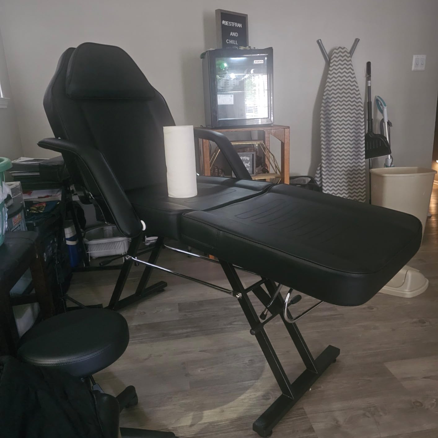 Best Choice Products 71in 3-Section Multipurpose Massage Bed, Spa & Salon Facial, Tattoo Chair w/Hydraulic Stool, Removable Headrest, Facial Cradle, Towel Hanger - Black customer photo 1