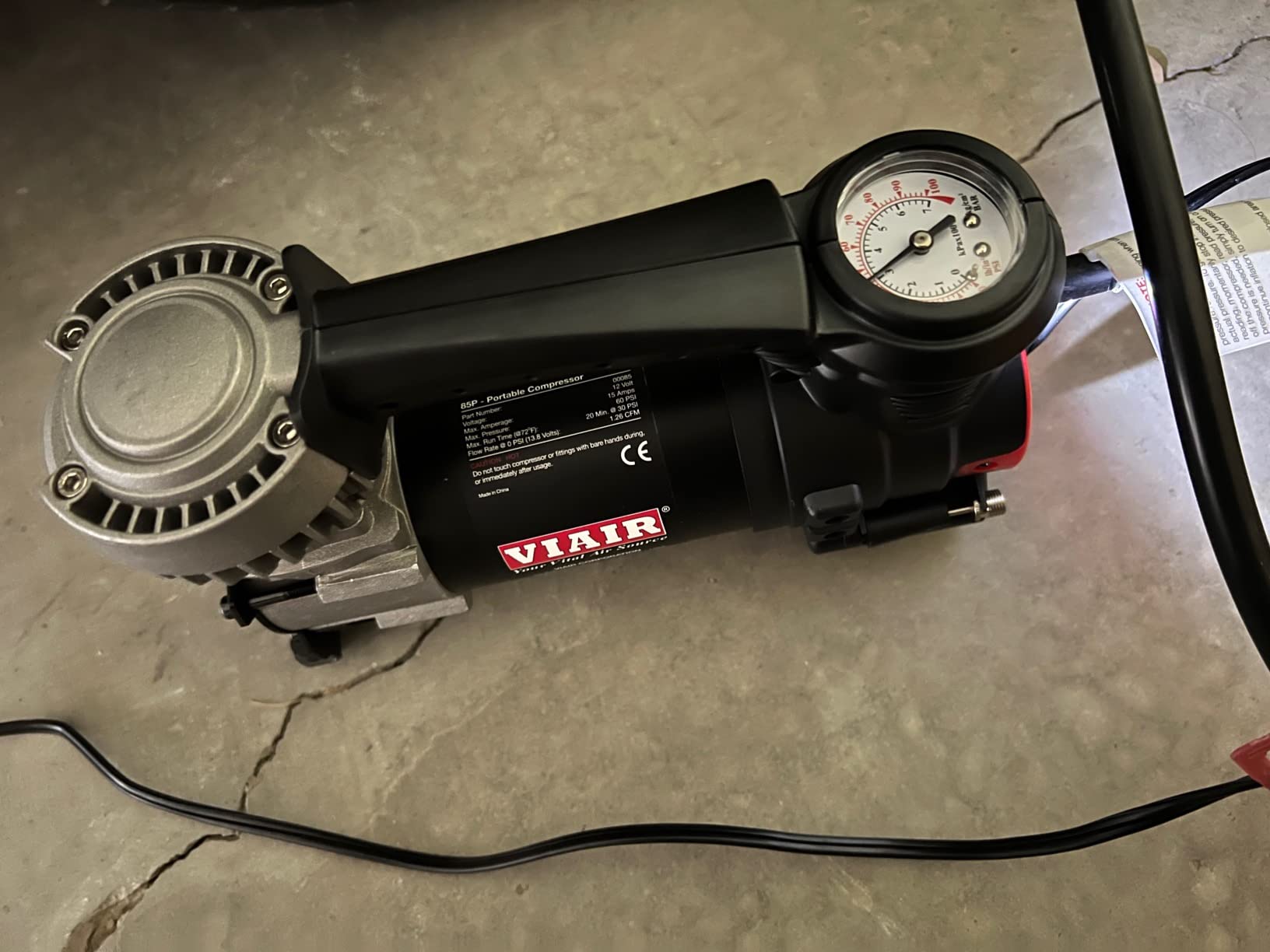VIAIR 85P - 00085 Tire Inflator Portable Air Compressor for Car, Truck & SUV 12V On/Offroad Tire Pump Air Compressor Portable Heavy Duty 60 PSI, Cigarette Plug, Twist Chuck customer photo 2