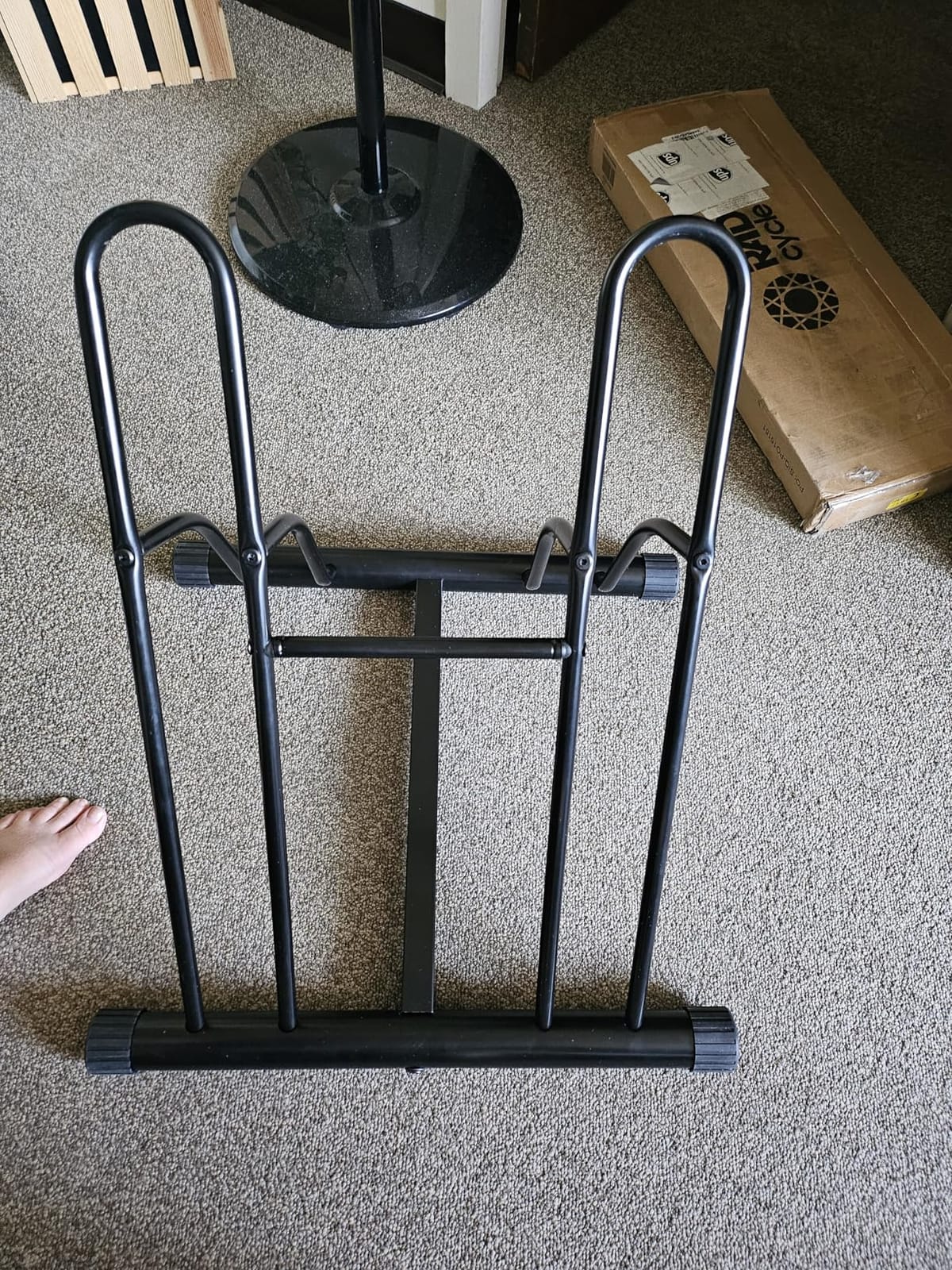 Bike Rack – Dual Bicycle Stand for Mountain, Road, or Kid’s Bikes – Indoor or Outdoor Steel Bicycle Storage – Tire Rack for Truck by RAD Cycle customer photo 2