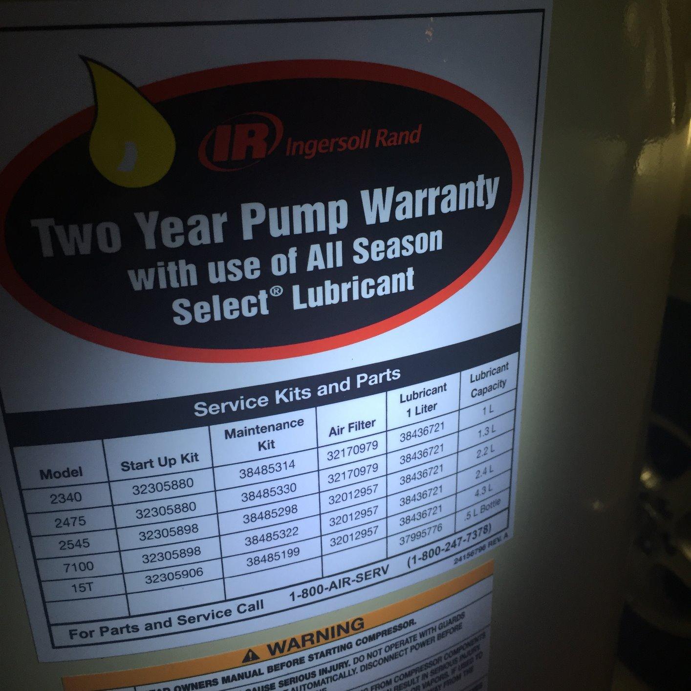 Ingersoll Rand 2340L5-V 5 HP Type 30 Two-Stage Air Compressor customer photo 2