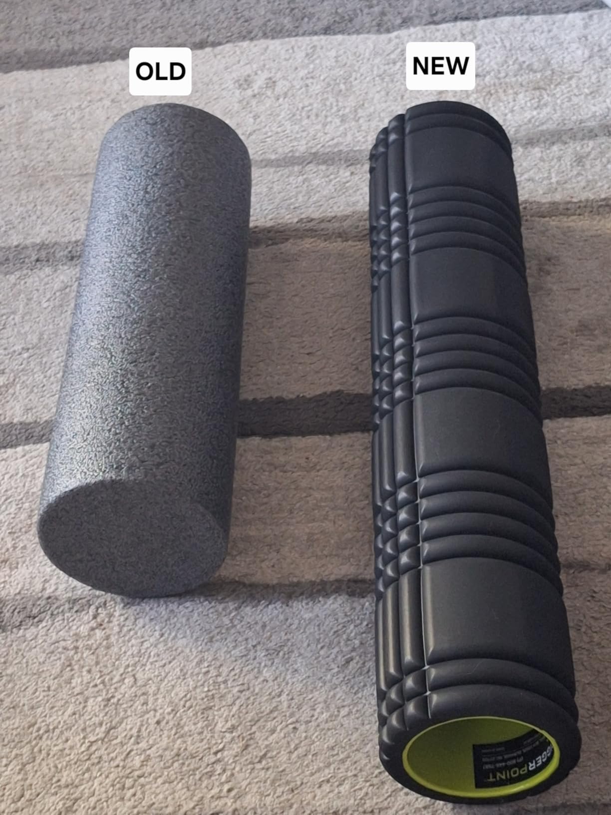 TriggerPoint Grid 2.0 Foam Roller for Deep Tissue Massage and Muscle Recovery, 26 Inch Multi-Density EVA with Hollow Core, Supports 500 Pounds, Black customer photo 2