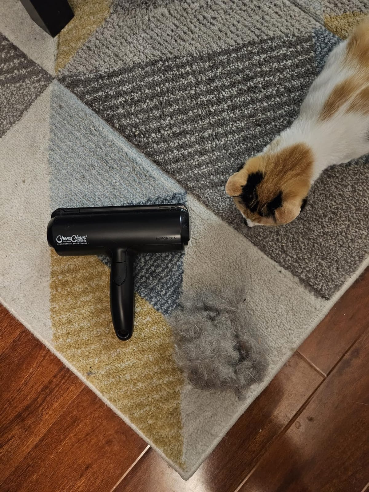 ChomChom Roller Pet Hair Remover – Original Size Reusable Lint Roller for Cat & Dog Hair on Furniture, Couch, Carpet, Car, Rugs & Bedding – Portable, Eco-Friendly (White) customer photo 2