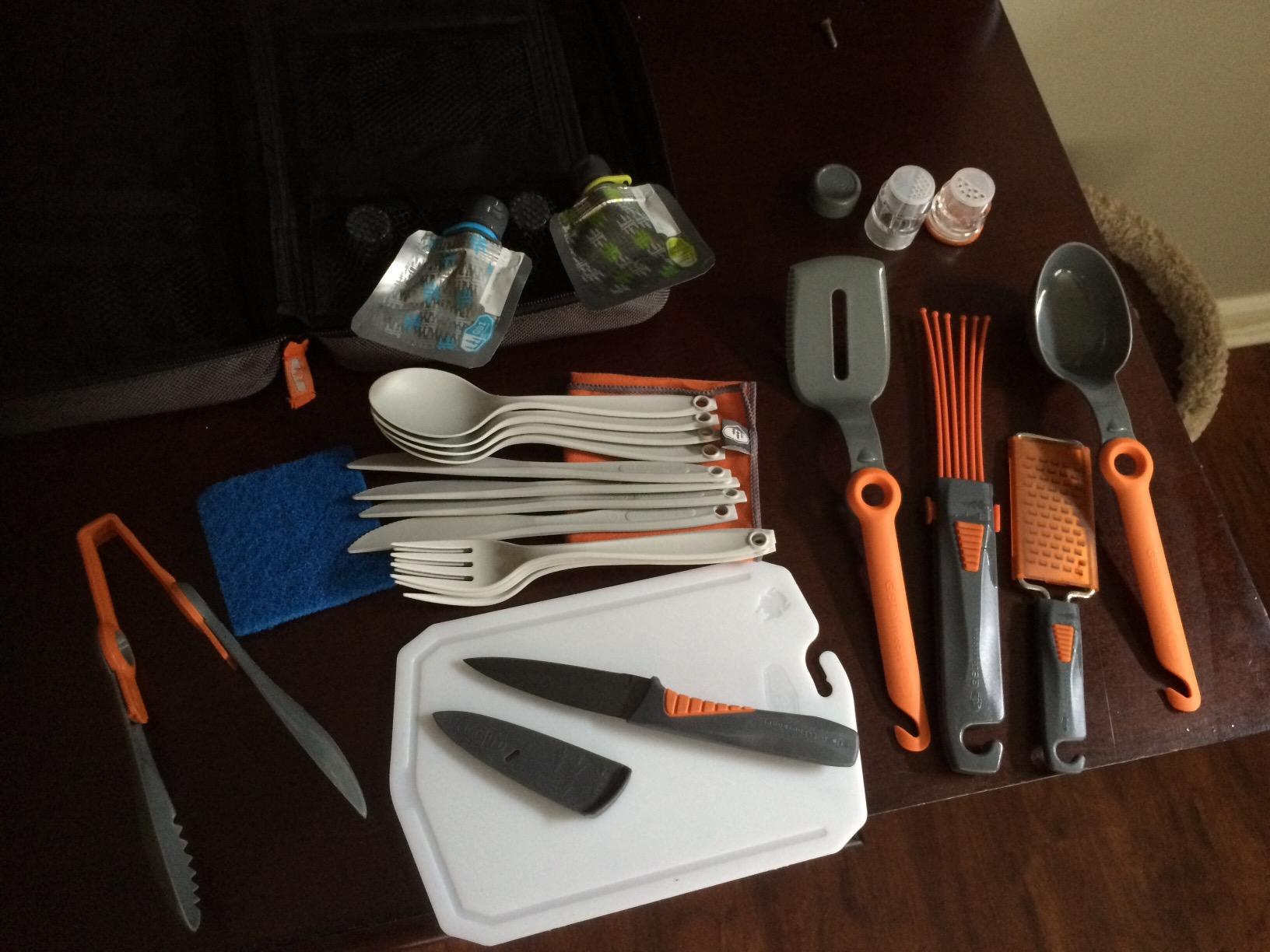 GSI Outdoors Destination Kitchen Set 24‑Piece, Full Camp Kitchen Kit, Cutlery for Persons, Pivot Tools, Spice Shakers & Carry Travel Case customer photo 1