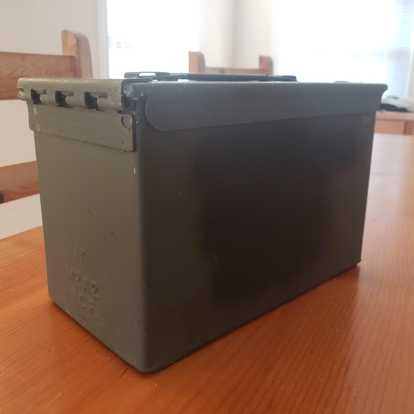 U.S. G.I. M2A1 50 Cal Ammo Can Organizer (OD Green) - Watertight Seal Metal Storage Box w/ Hinged Lid & Secure Latch – Ideal Ammo Can Surplus for Gear, First Aid, & Survival Supplies customer photo 1