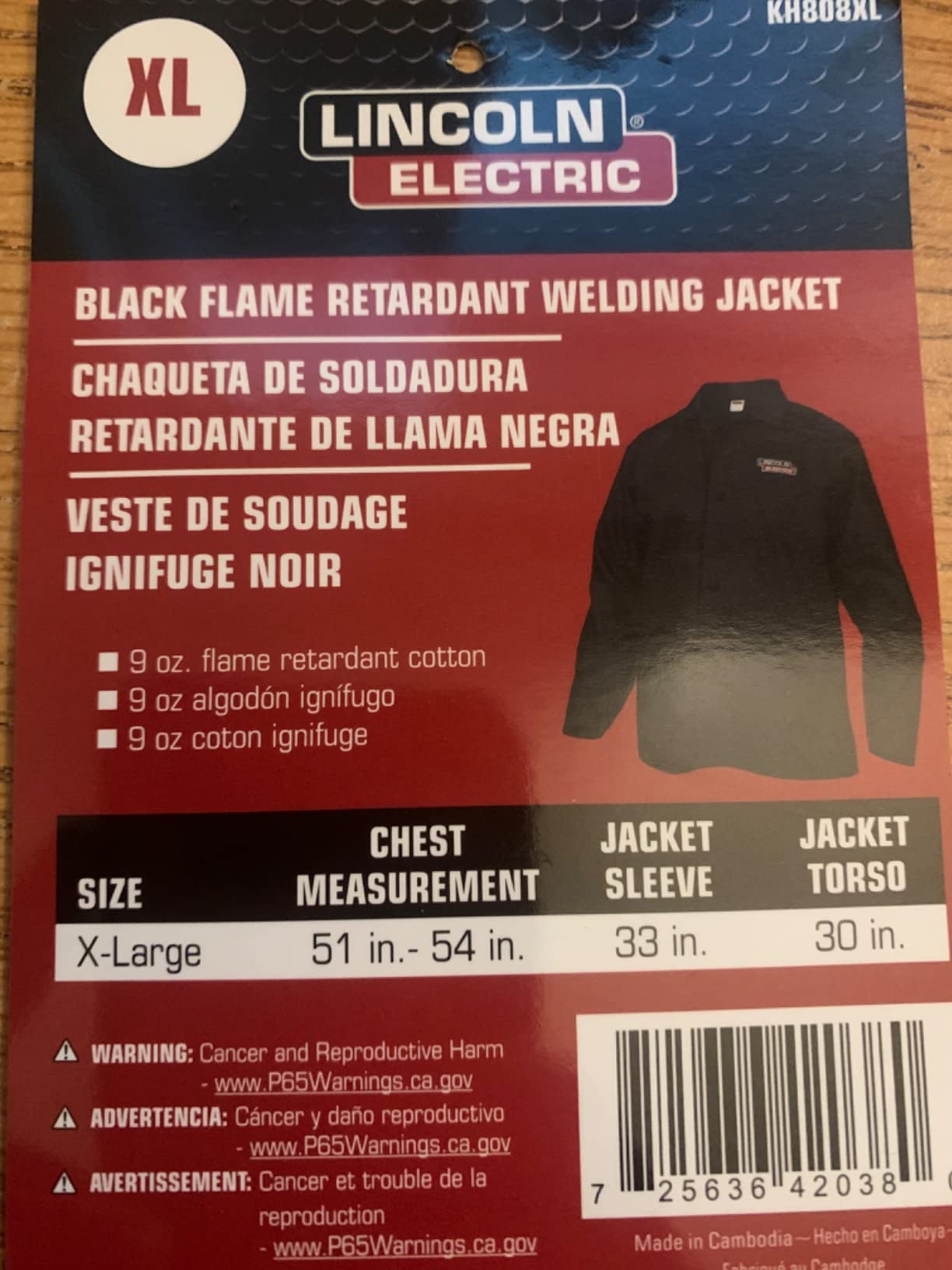 Lincoln Electric Black Flame-Resistant Cloth Welding Jacket customer photo 2