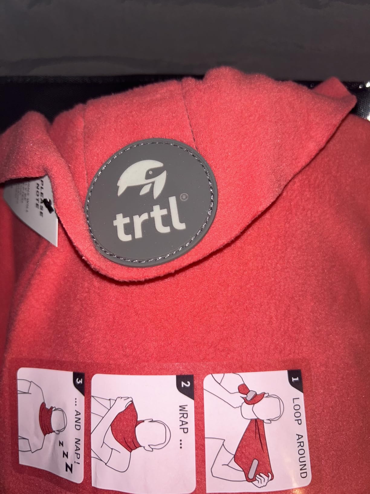 Trtl Pillow - Scientifically Proven Neck Support Travel Pillow for Airplanes - Lightweight and Machine Washable - Ergonomic Design for Traveling on Cars and Trains - Black customer photo 2