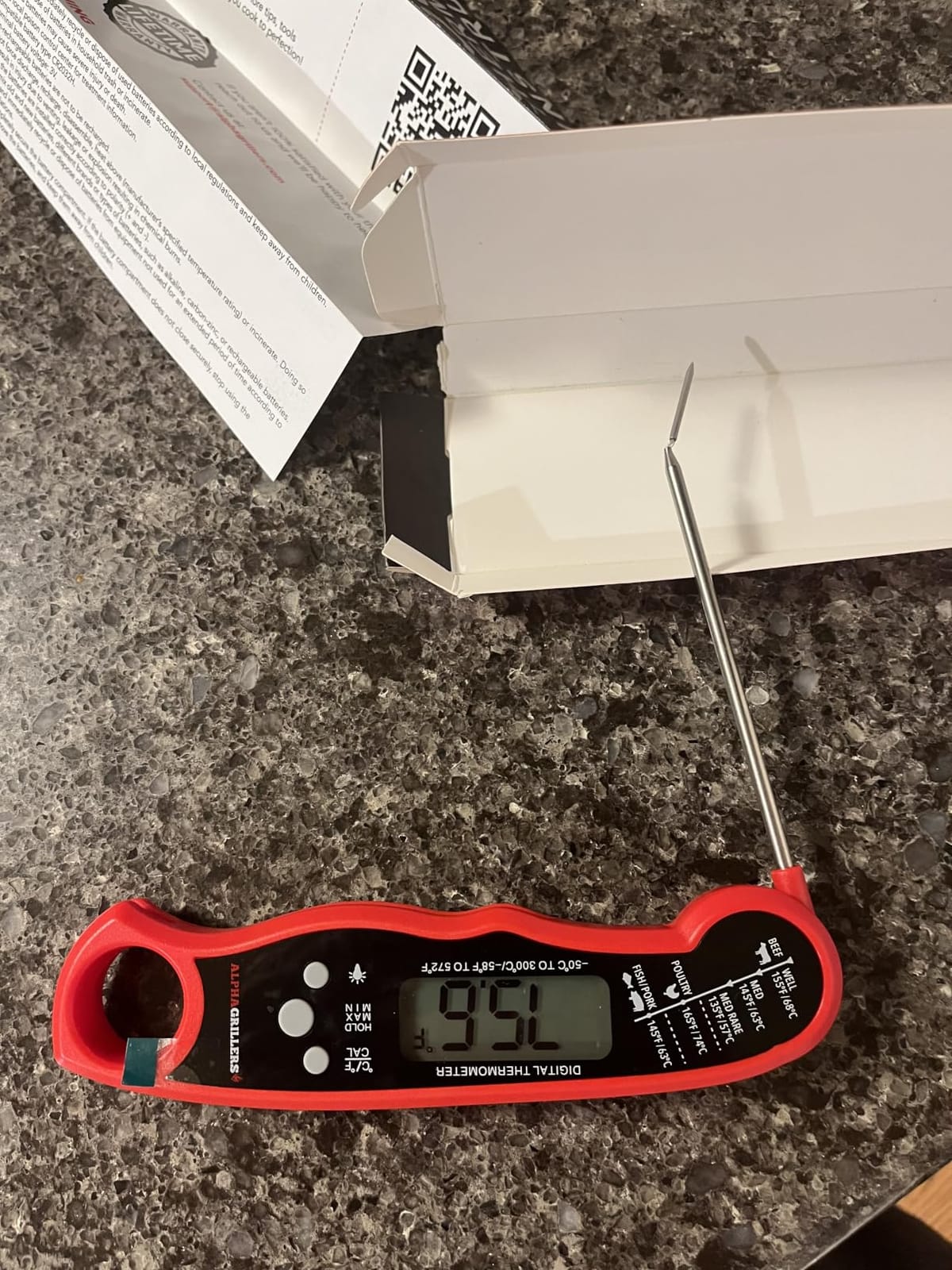 Alpha Grillers Instant Read Meat Thermometer Digital, Cooking, Food, Grill customer photo 1