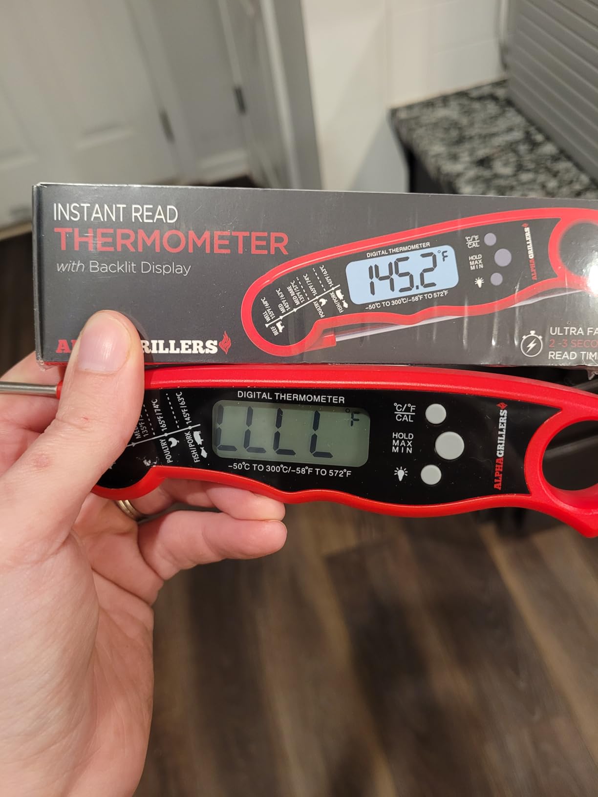 Alpha Grillers Instant Read Meat Thermometer Digital, Cooking, Food, Grill customer photo 2