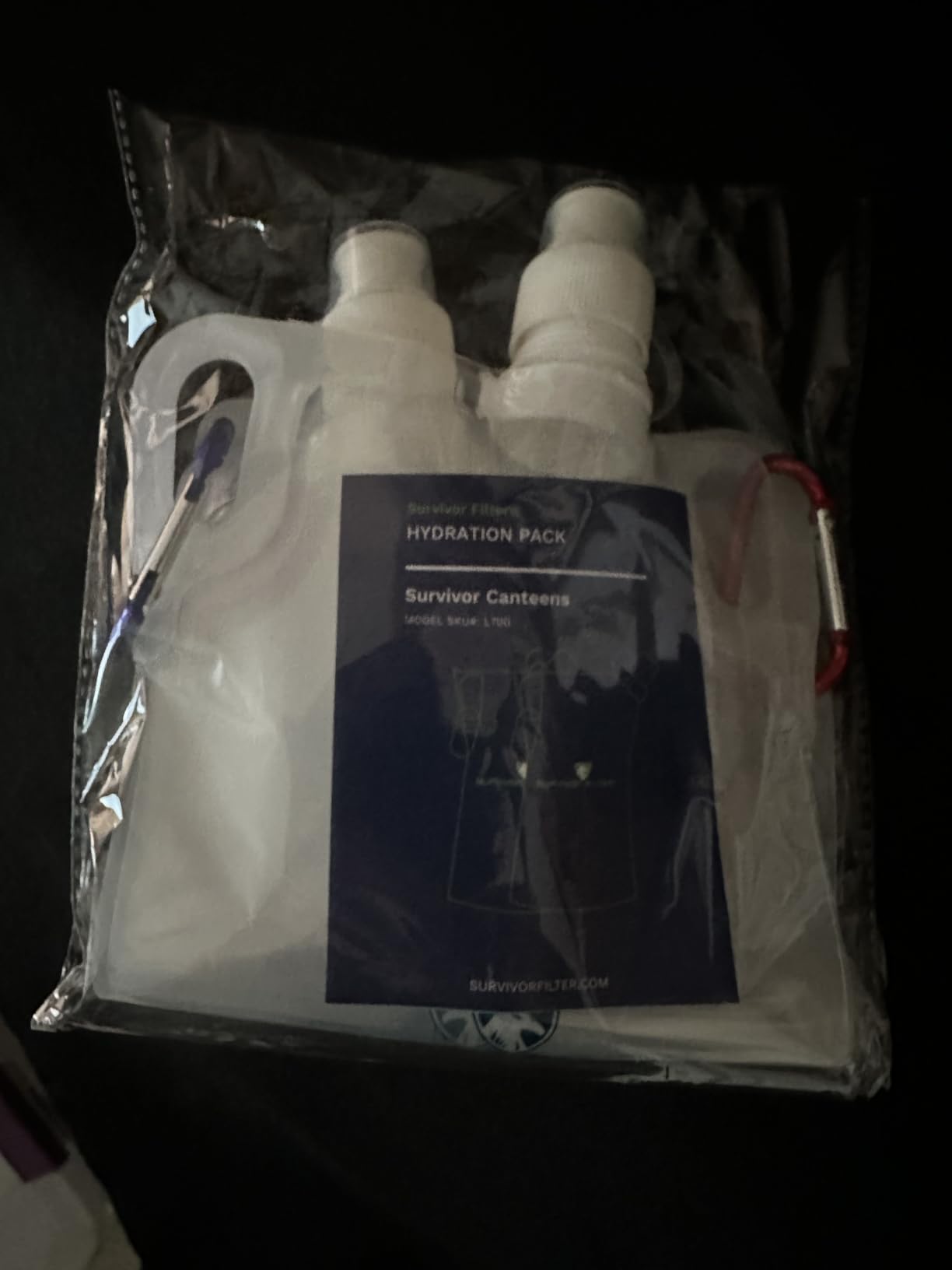 Survivor Filter Clear Collapsible Water Bottles - Travel, Hiking, Foldable, BPA-Free - 2 x customer photo 2