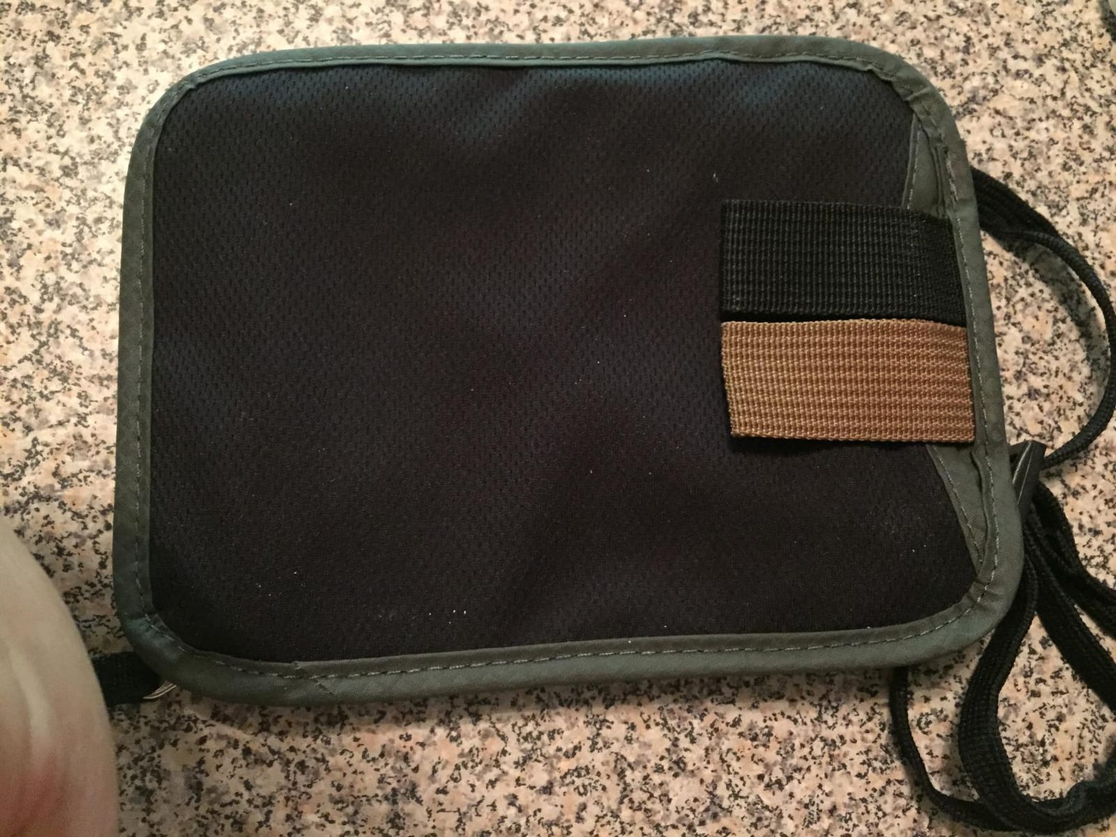 Zero Grid RFID Travel Neck Wallet, Large Passport Holder, Dark Grey customer photo 1