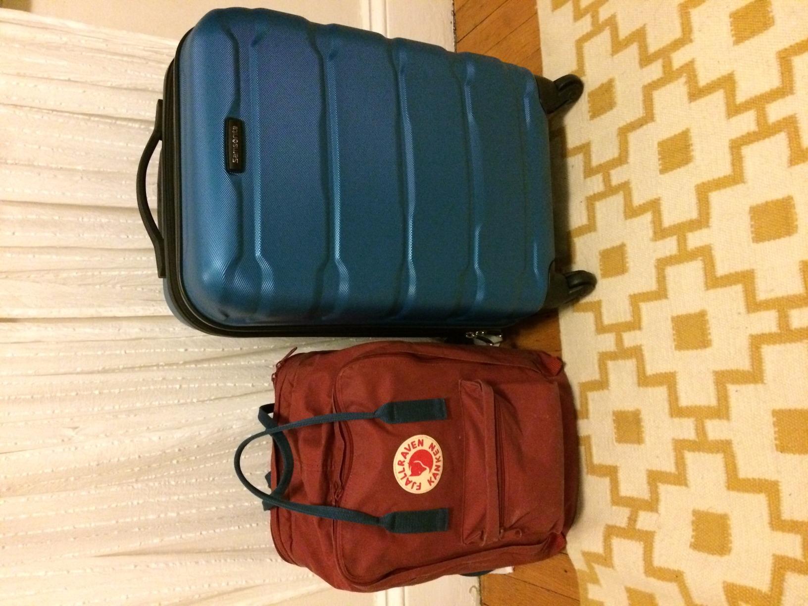 Samsonite Omni PC Hardside Expandable Luggage with Spinner Wheels, Teal, Checked-Large 28-Inch customer photo 2