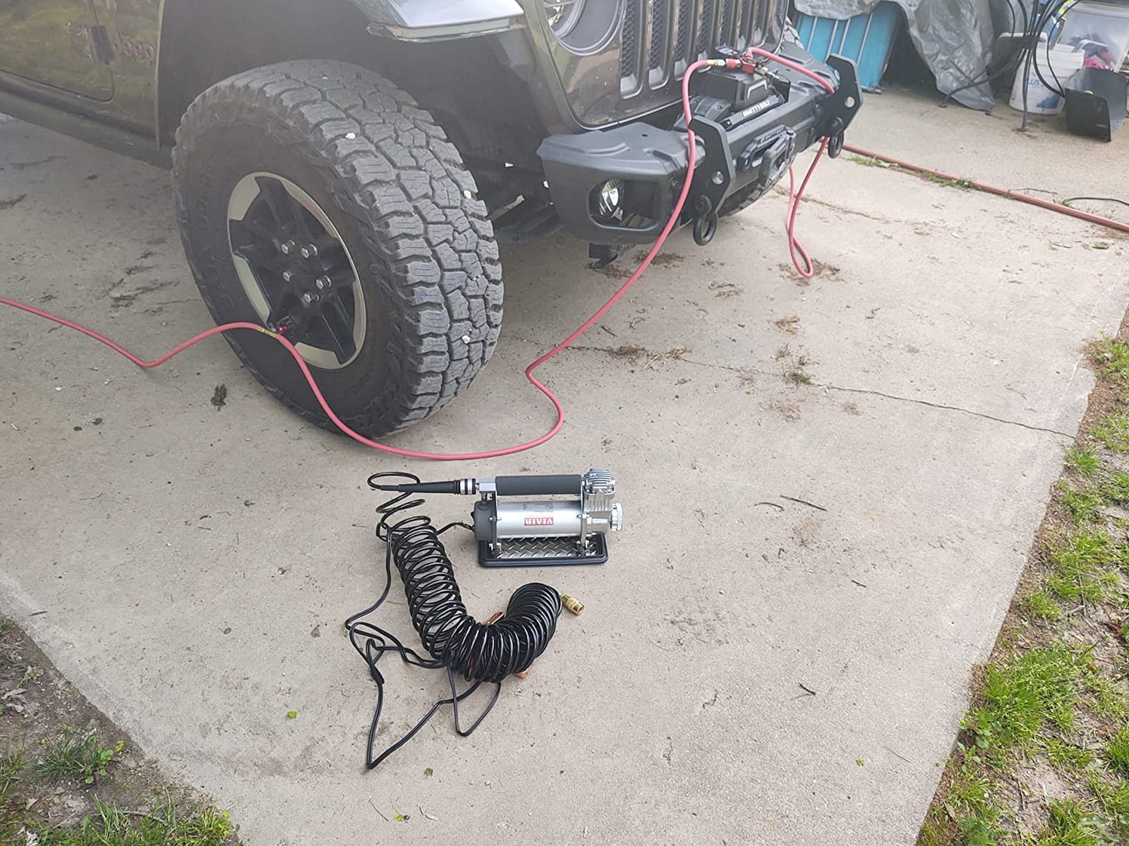 VIAIR 450P-RV Automatic Portable Air Compressor Kit - 150 PSI for RV, Truck, Jeep and SUV Tires - RV Accessories with 1.80 CFM, Silver customer photo 1