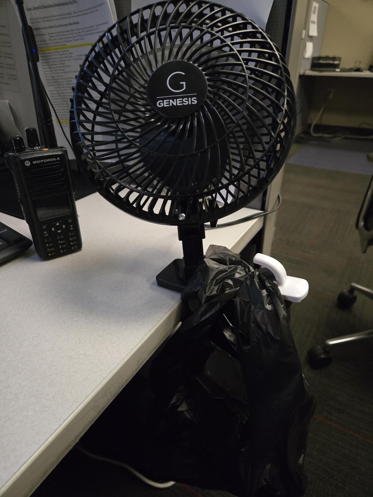 Genesis 6-Inch Clip Convertible Table-Top & Clip Fan Two Quiet Speeds - Ideal For The Home, Office, Dorm, More Black (A1CLIPFANBLACK customer photo 2