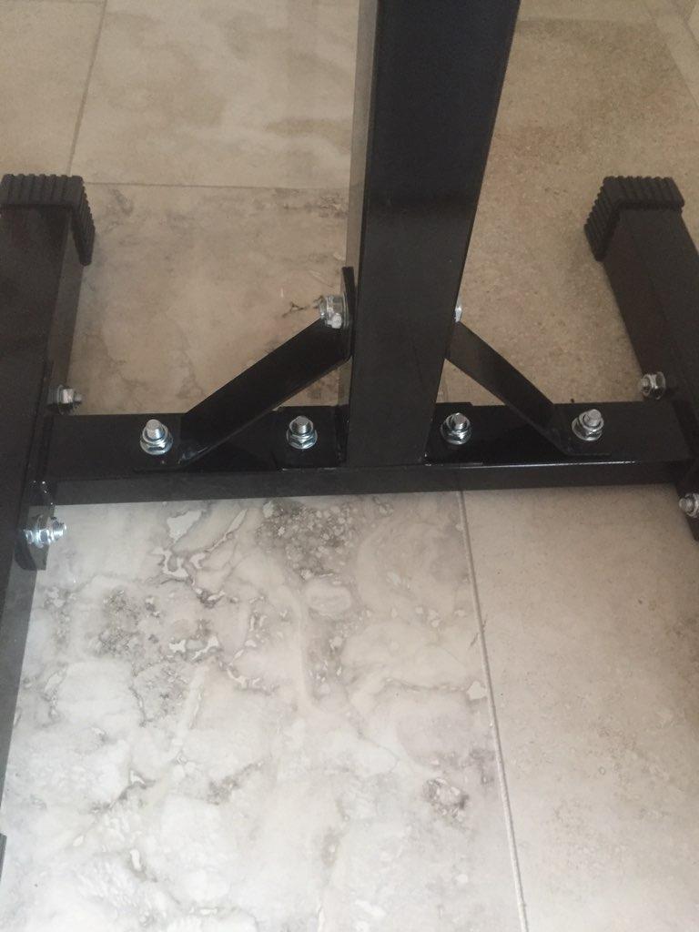 Yaheetech Adjustable Squat Rack Pair, Barbell Bench Press Stands, Home Gym customer photo 1