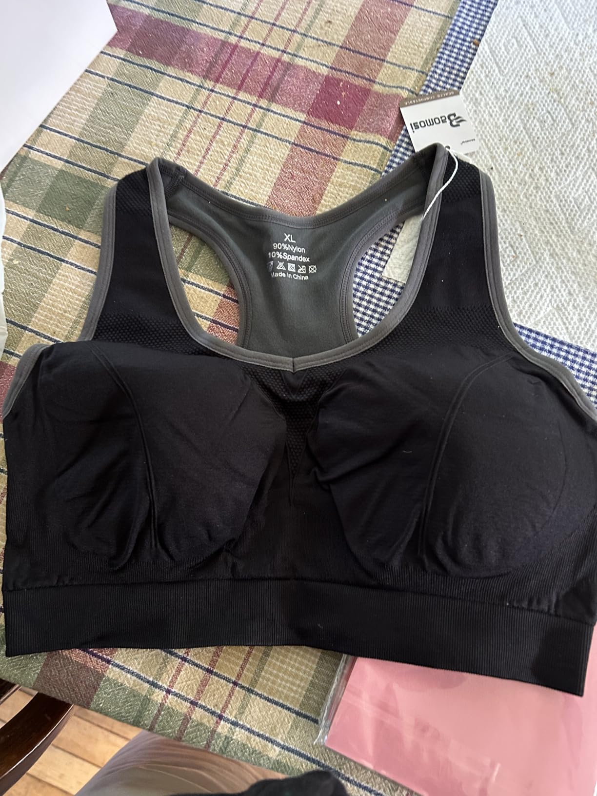 Women's Seamless Racerback Sports Bra High Impact Support Yoga Gym Workout Fitness customer photo 1