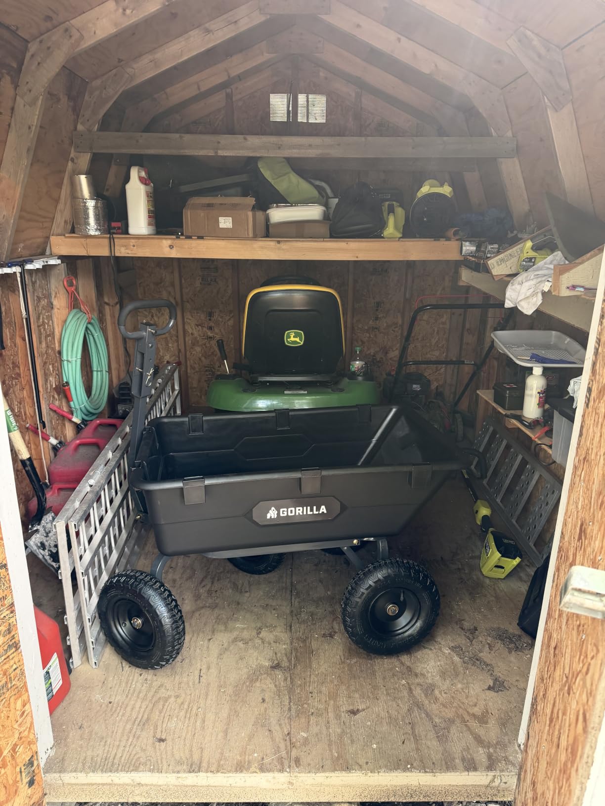 Gorilla Carts Poly Dump Cart, 1200 lb. Capacity, 6 Cu Ft customer photo 2