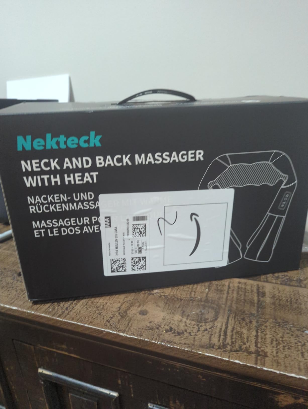 Nekteck Shiatsu Neck Massager with Heat for Pain Relief, NOT Cordless customer photo 2