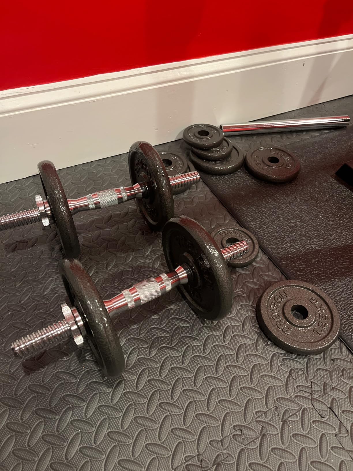 PROIRON 20kg/30kg Adjustable Dumbbells Weights set for Men Women, Cast Iron Dumbell Barbells set, Strength Training Equipment Home Gym Fitness, Hand Weights, Free Weights Bar Bell for Weight Lifting customer photo 1