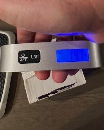 travel inspira Luggage Scale, Portable Digital Hanging Baggage Scale for Travel, Suitcase Weight Scale with Rubber Paint, 110 Pounds, Battery Included customer photo 1