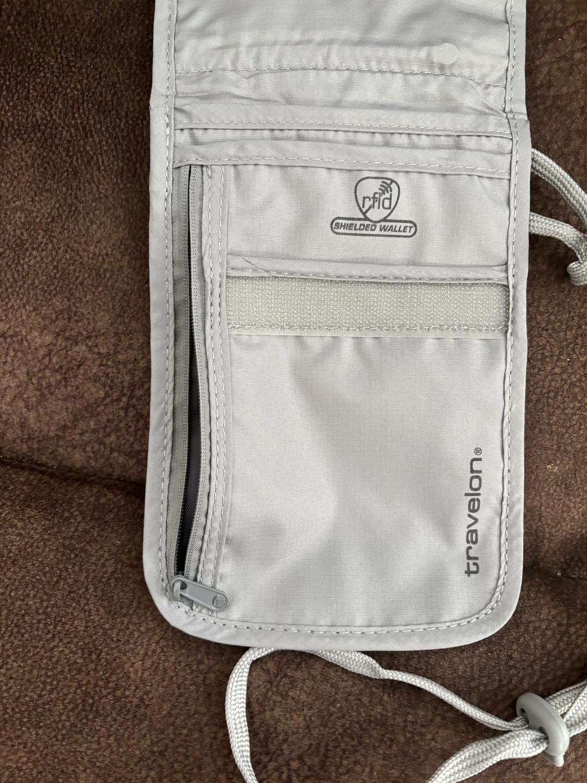 Travelon Rfid Blocking Undergarment Neck Pouch Travel Wallet, Gray, One Size customer photo 1