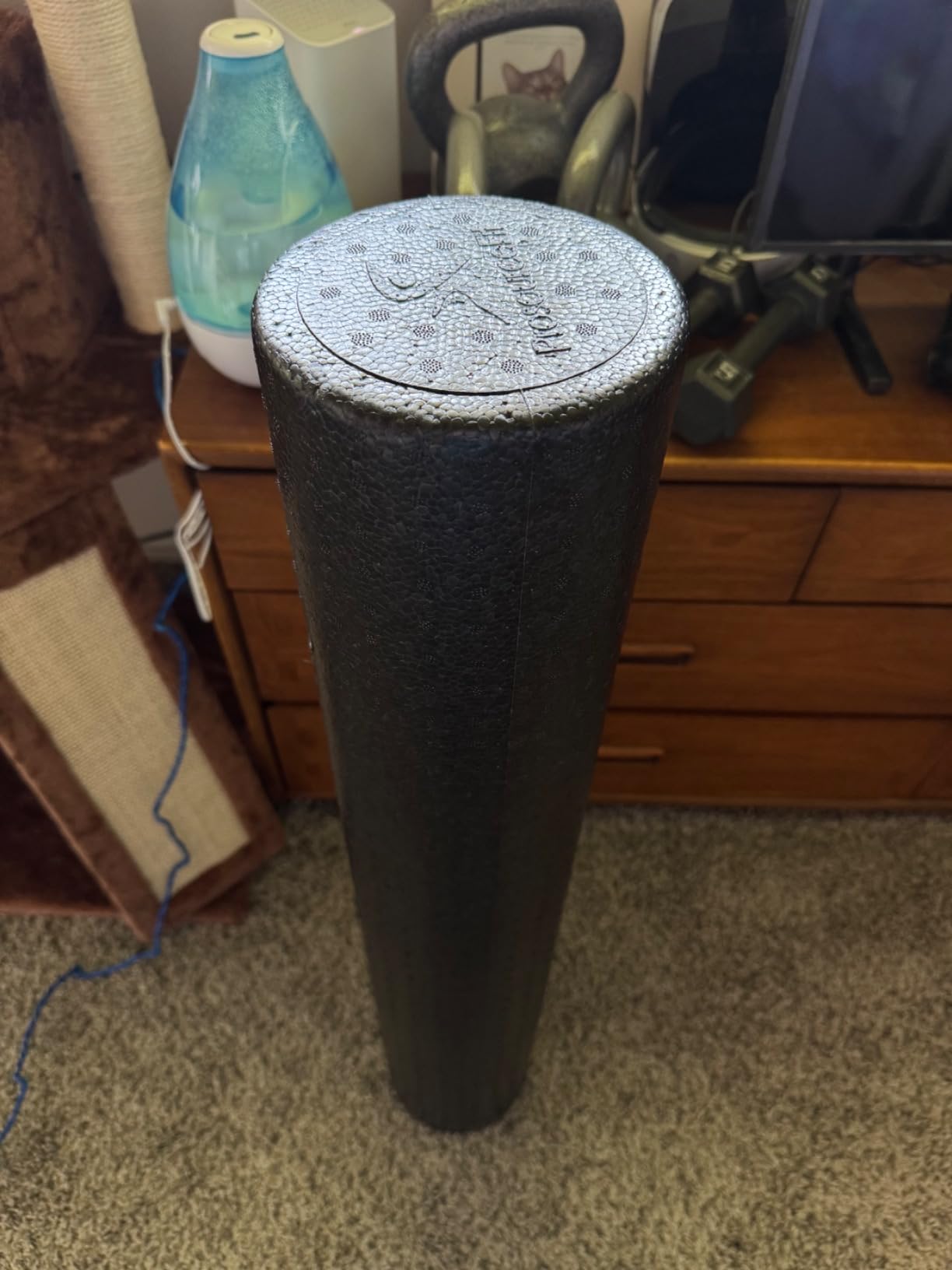 ProsourceFit High Density Foam Rollers 12 - inches long, Firm Full Body Athletic Massage Tool for Back Stretching, Yoga, Pilates, Post Workout Muscle Recuperation, Black customer photo 1