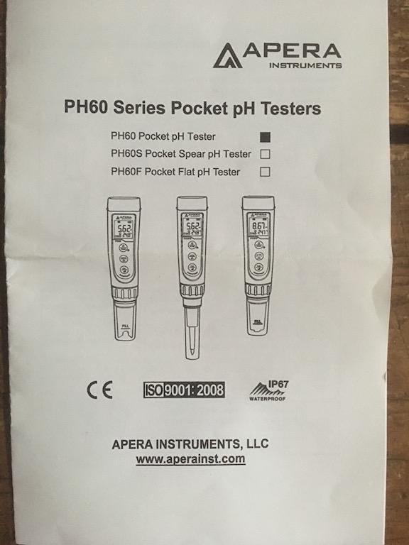 Apera Instruments AI311 Premium Series PH60 Waterproof pH Pocket Tester Kit, Replaceable Probe, ±0.01 pH Accuracy, Lcd display customer photo 1