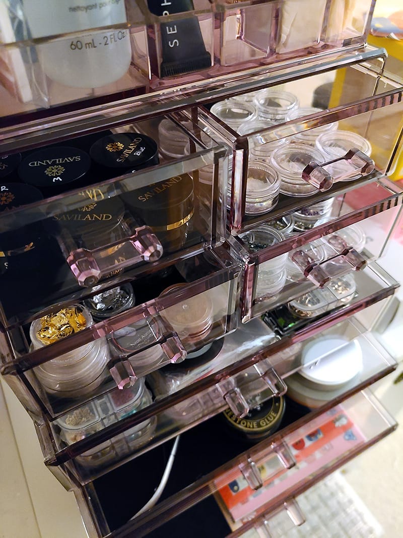 Sorbus Makeup Organizer, 7-Drawer Acrylic 2-Piece Set (Clear) customer photo 2