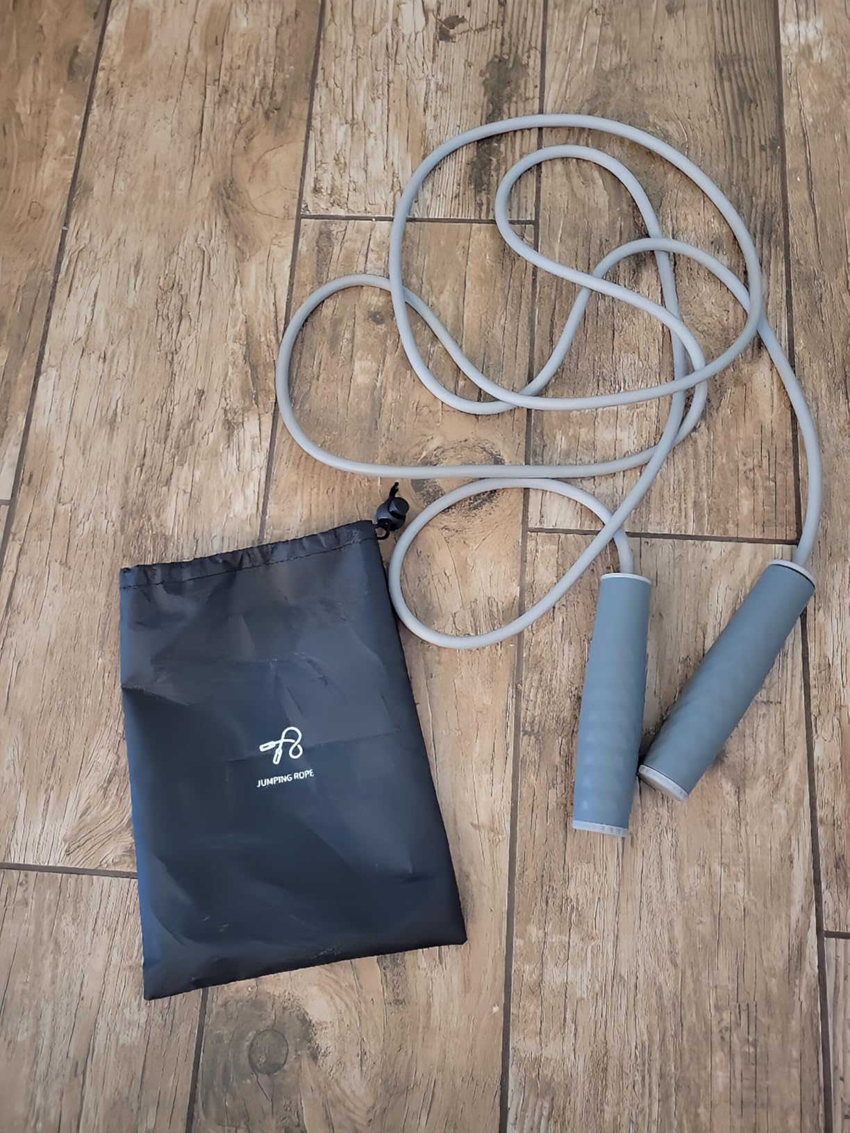 Weighted Jump Rope Workout-1LB Professional Skipping Rope with Adjustable Length and Silicone Comfortable Grips,Heavy Jumpropes Adults Fitness Women Men,Cardio Boxing Endurance Training Exercise customer photo 2