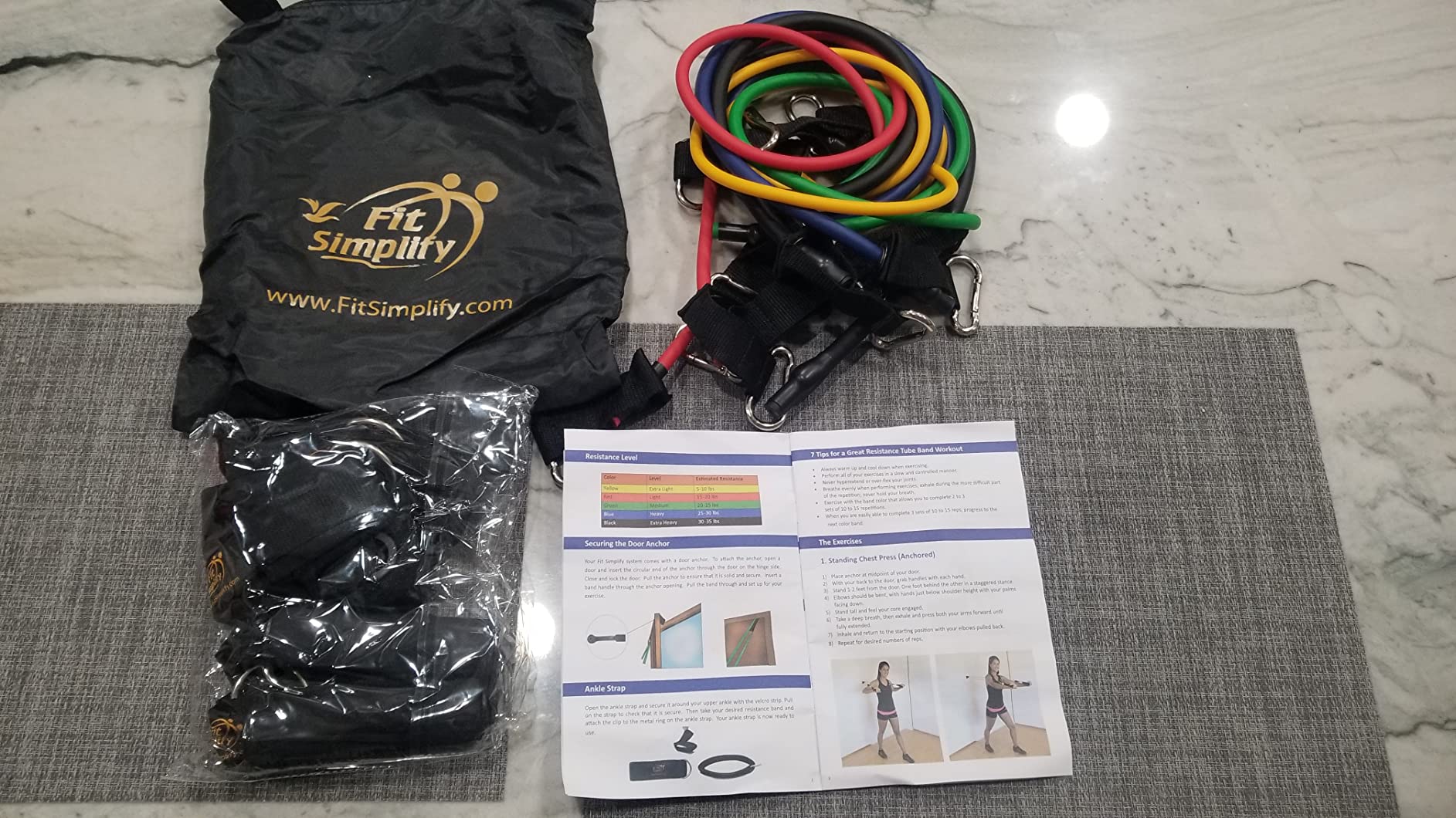 Fit Simplify Resistance Tube Bands 12 Piece Set with Instruction Booklet customer photo 2