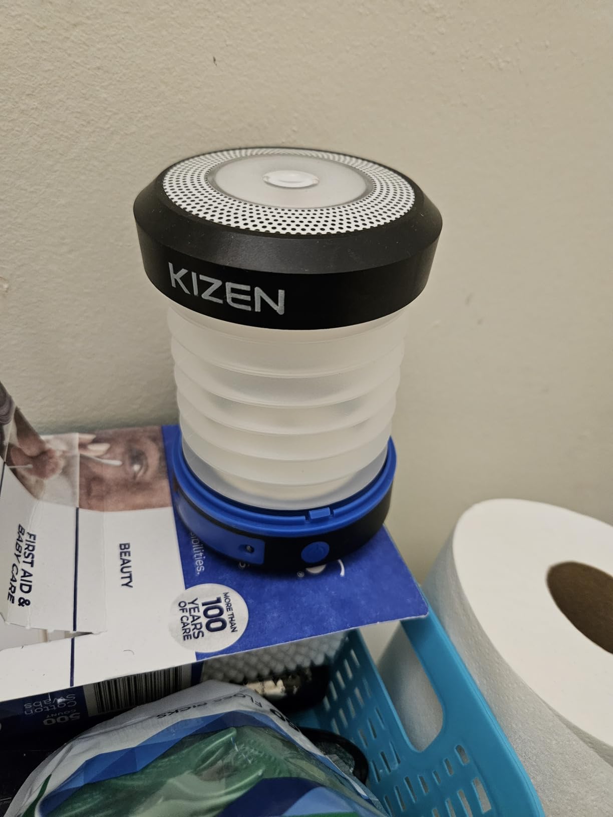 Kizen Outdoor Solar Lantern - Solar or Plug Rechargeable Lantern - Collapsible LED Light for Power Outages - Camping Essential Lamp for Tent Light, Hanging, or Flashlight customer photo 1